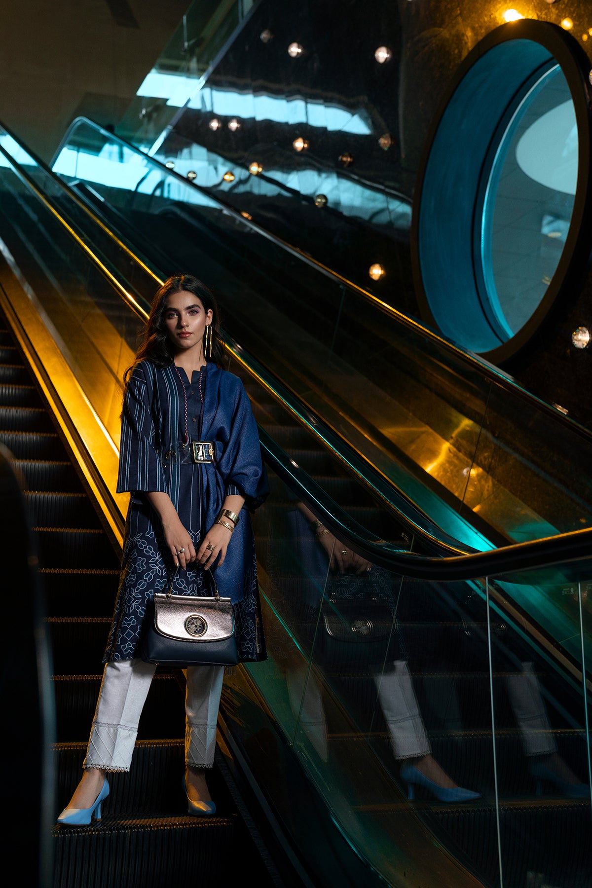 PW22-08-Button Down Printed Tunic 1PC