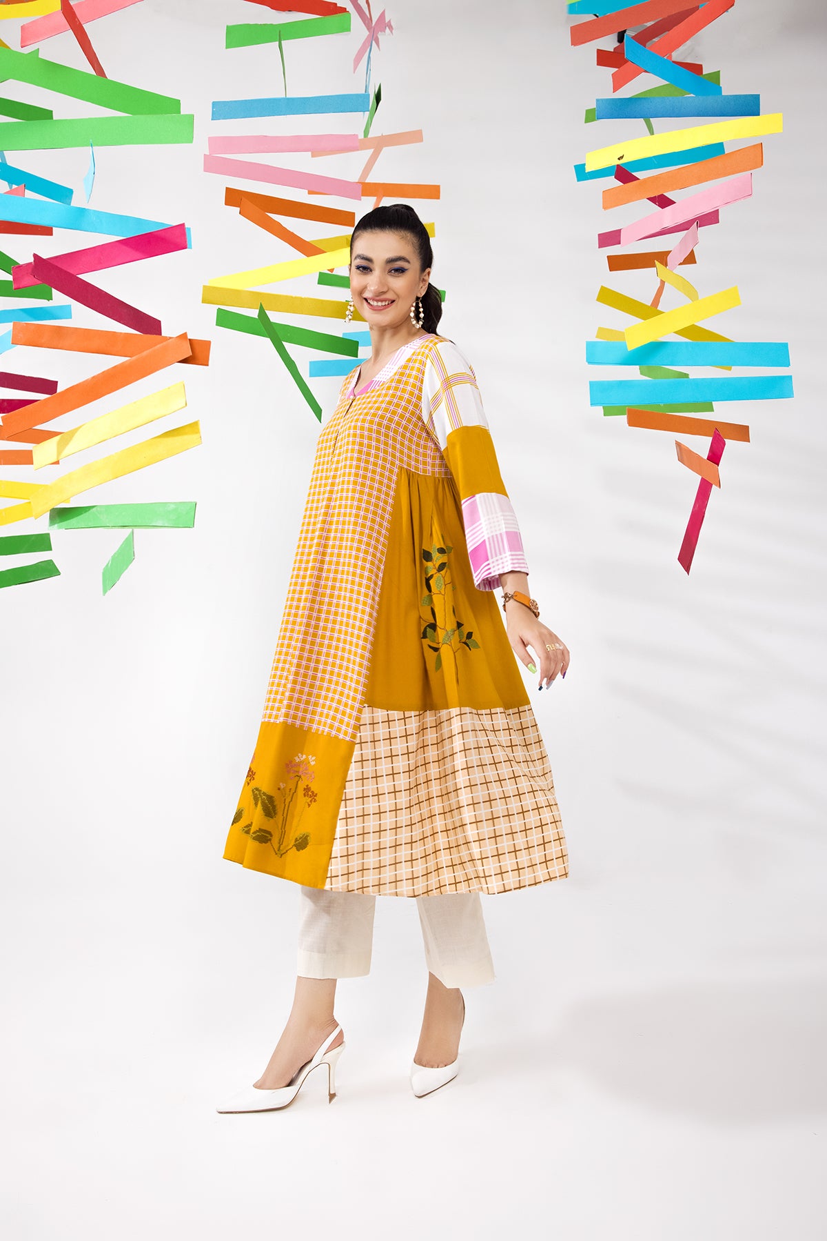 PW22-104-Printed Embroidered 1PC