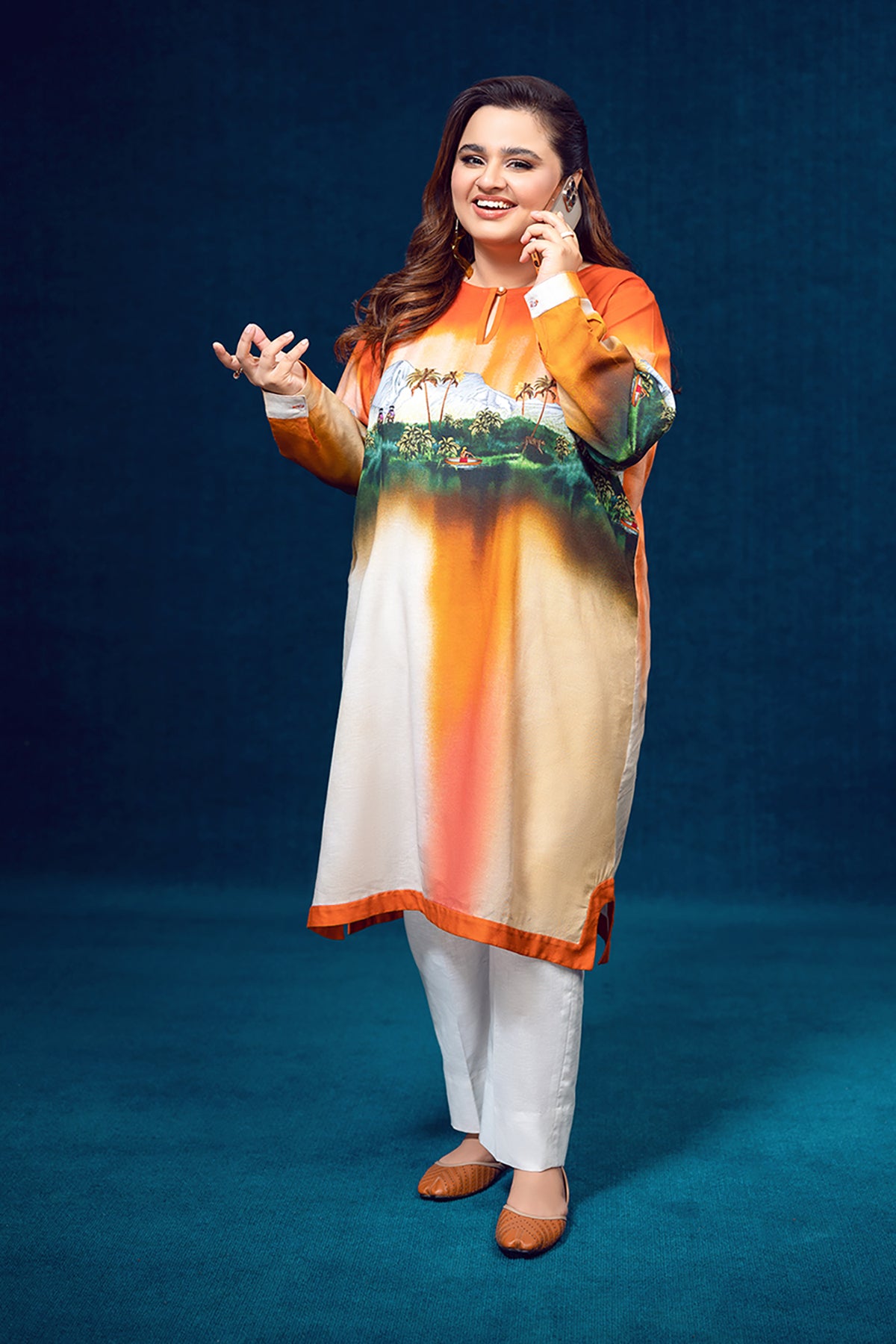 PW22-113-Round Neck Printed Shirt 1PC