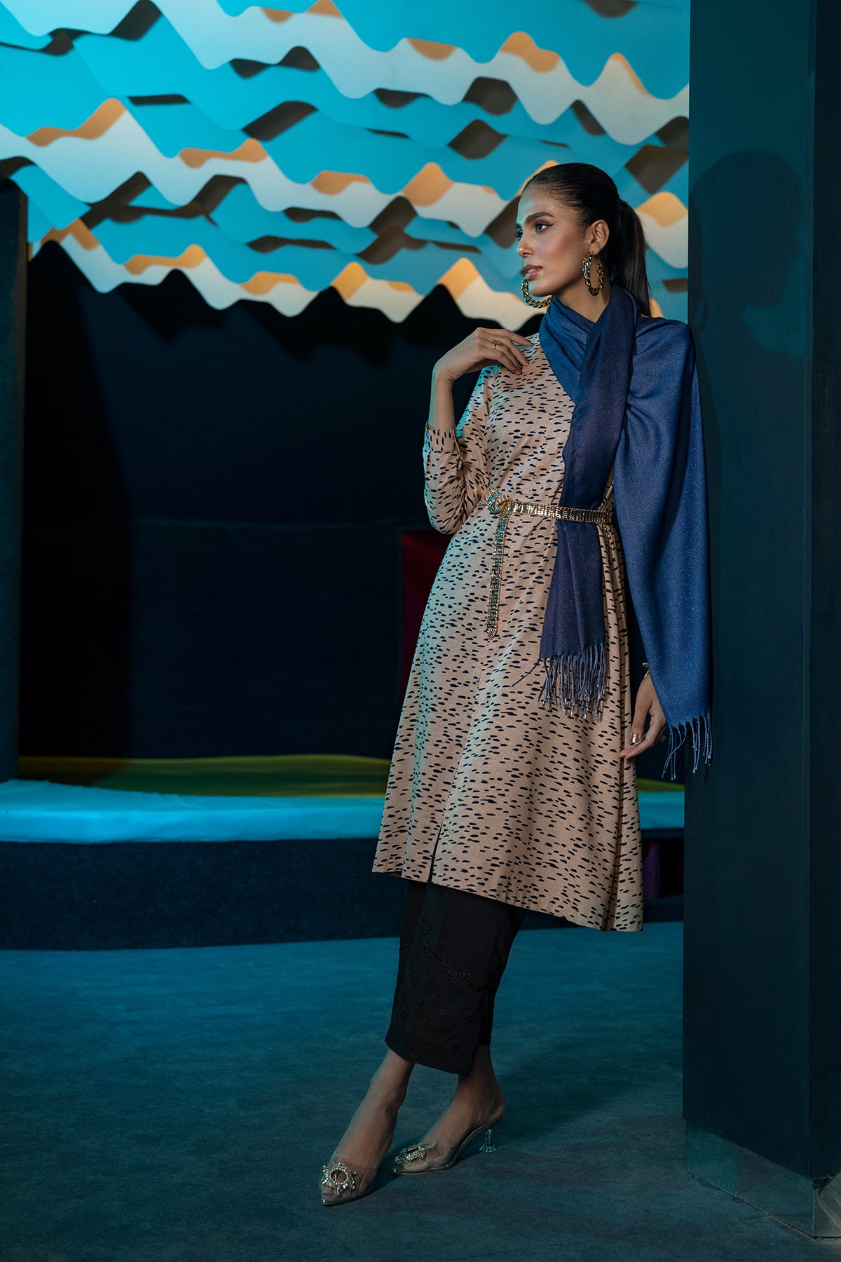 PW22-122-A-Line Printed Shirt 1PC