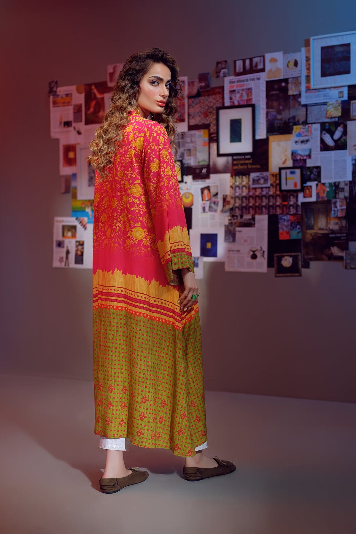 PW22-155-Printed Long Shirt 1PC