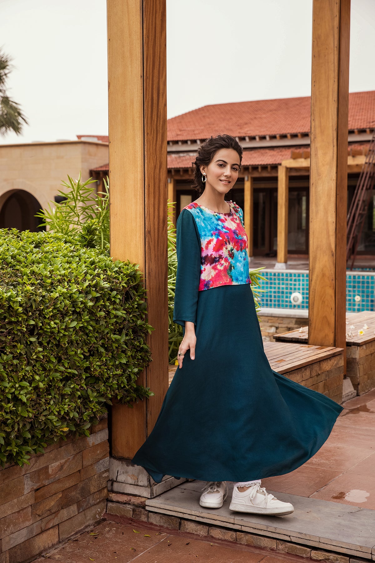 PW22-177-Printed Layered Shirt 1PC