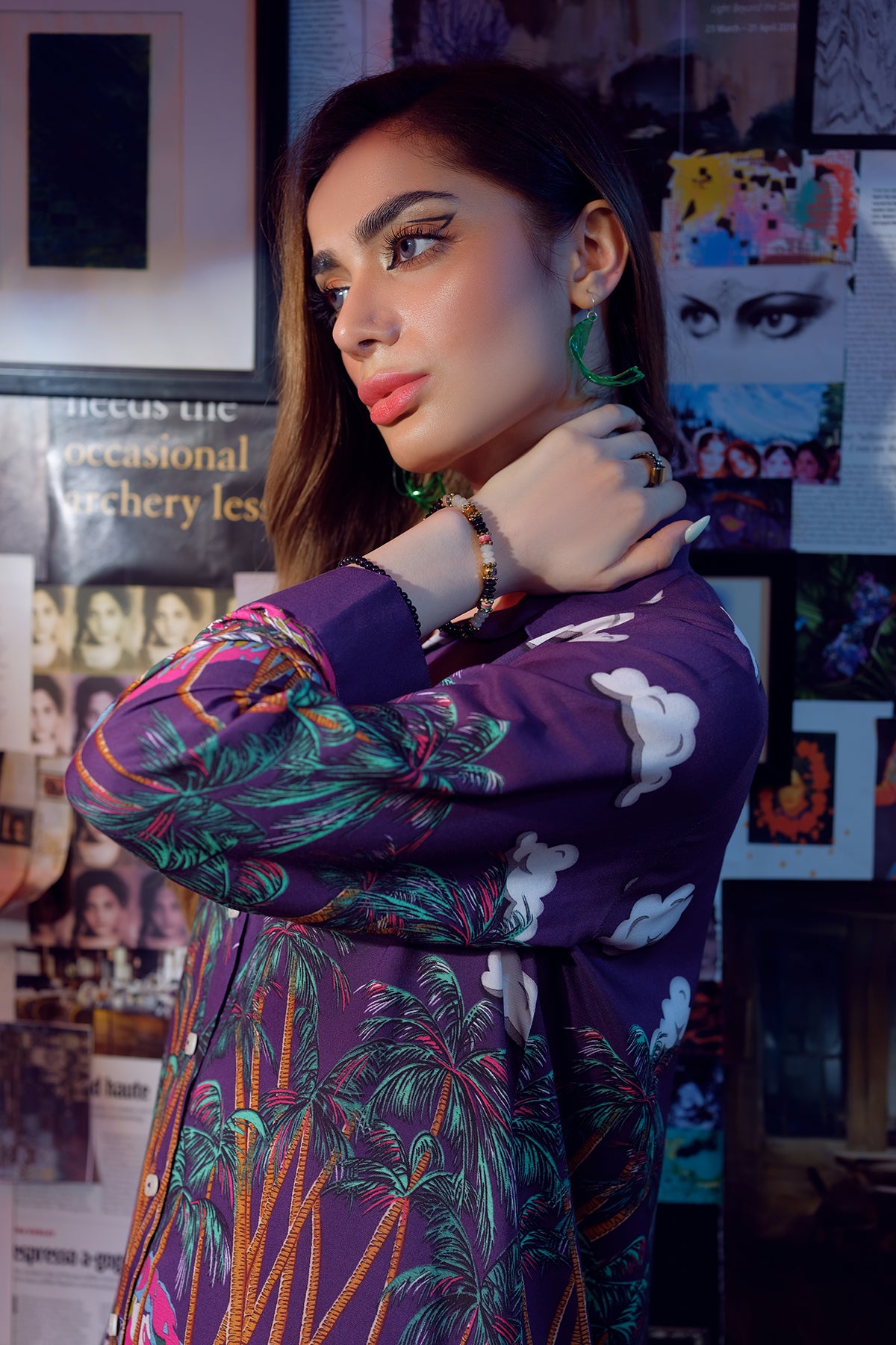 PW22-215-Button Down Printed Shirt 1PC