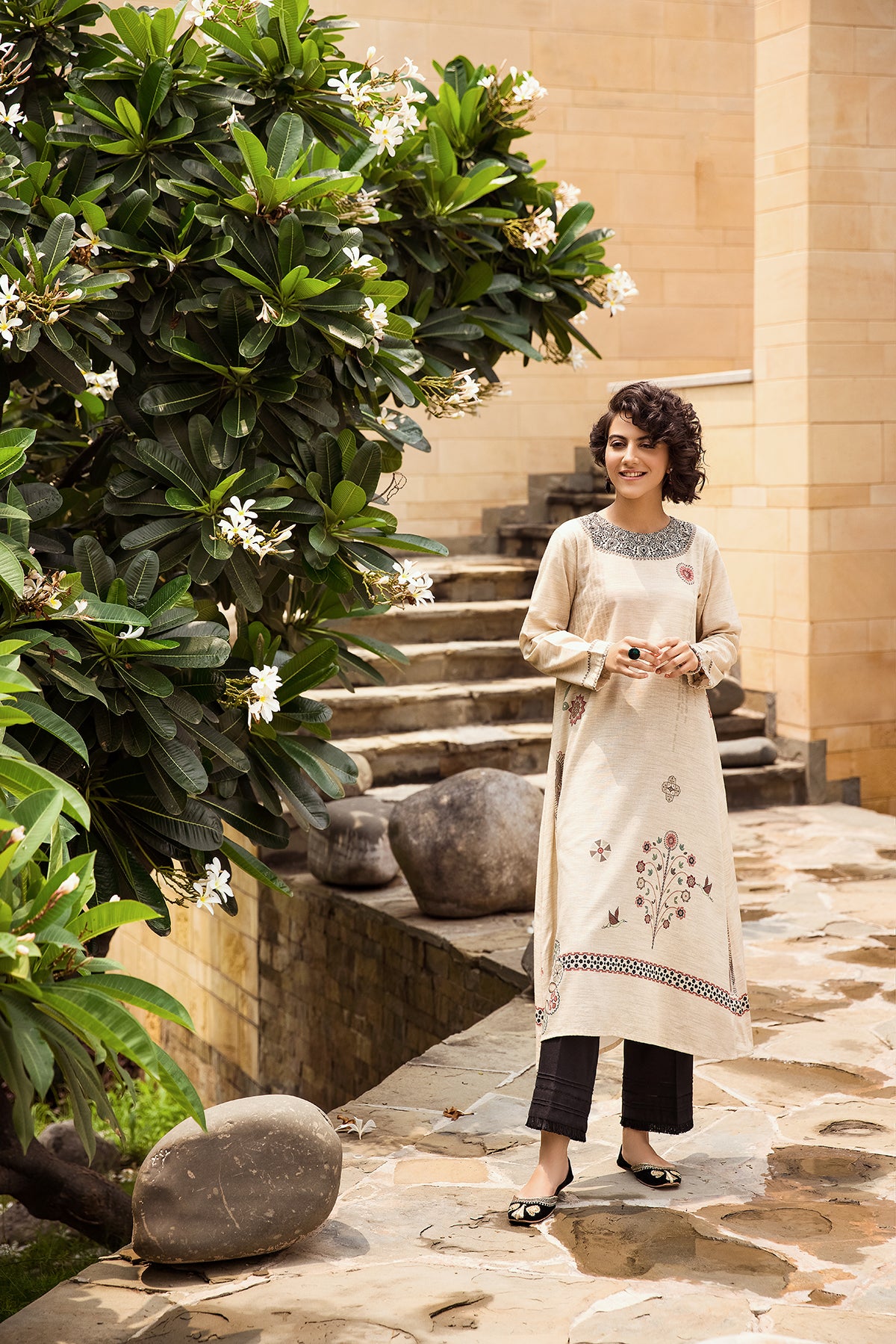 PW22-72-Printed Flared Shirt 1PC