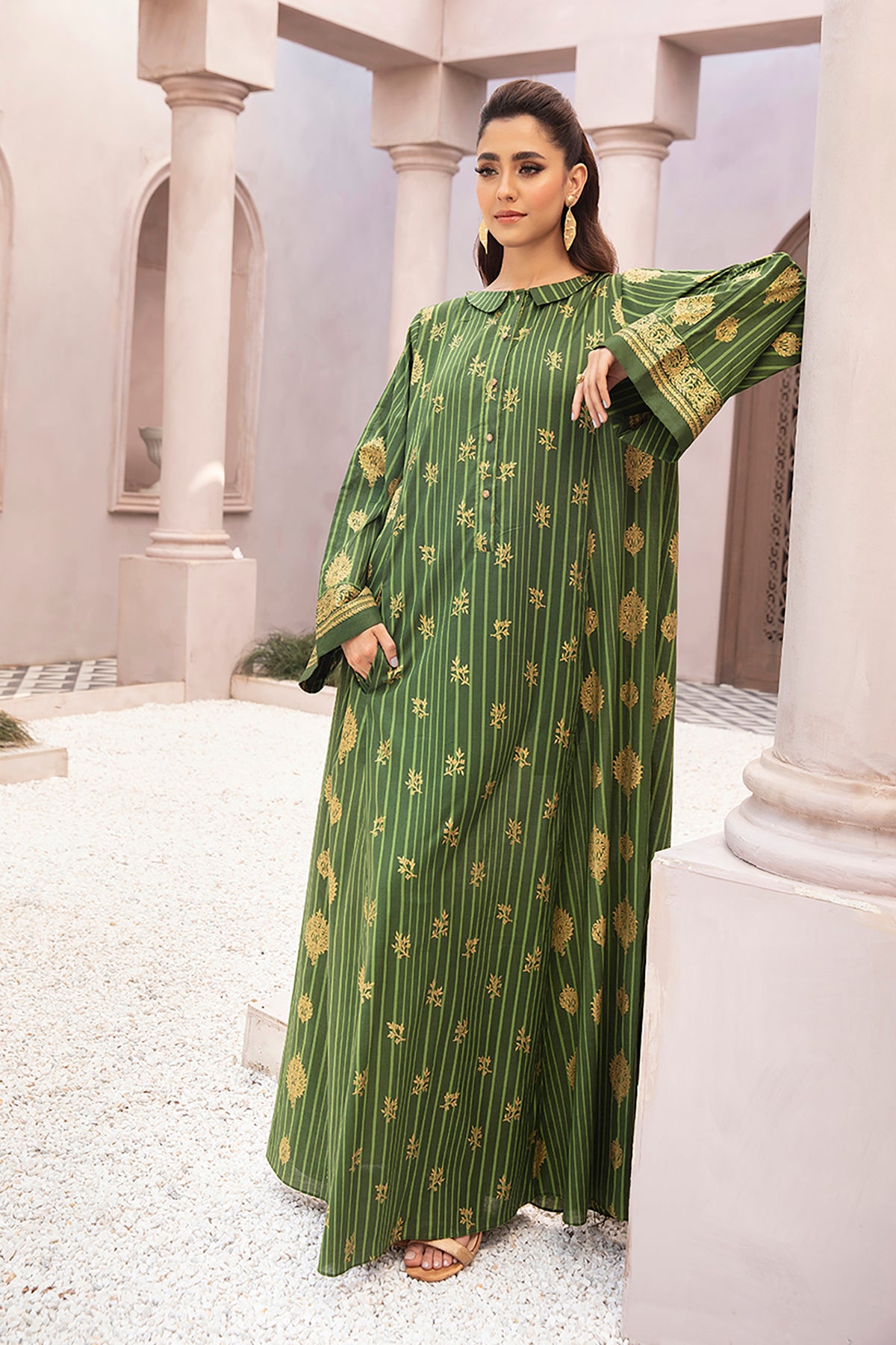 DE22-26-Printed Long Fustaan 1PC
