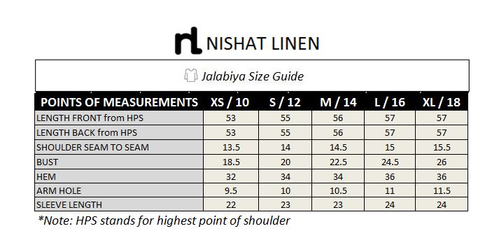 DS18-116 Beige Digital Printed Stitched Lawn Jalabiya - Nishat Linen UAE