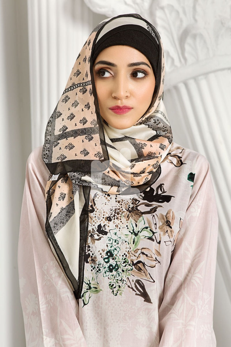 DS19-10 Pink Digital Printed Stitched Lawn Jalabiya - 1PC - Nishat Linen UAE