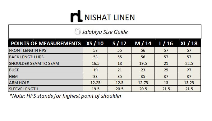 DS19-168 Beige Printed Stitched Lawn Jalabiya - 1PC - Nishat Linen UAE