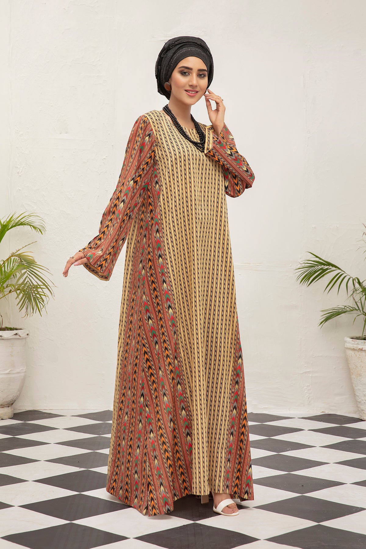 DS21-107-Digital Lawn Stitched Fustaan 1PC