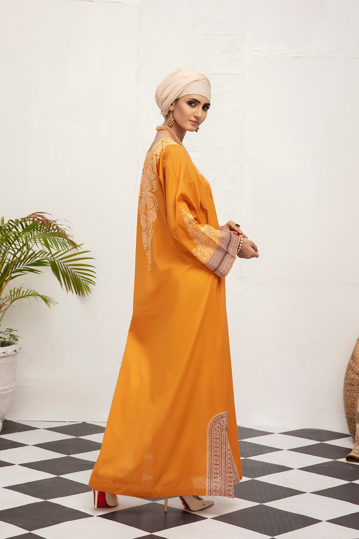 DS21-89 Digital Lawn Stitched Fustaan with Mask 1PC