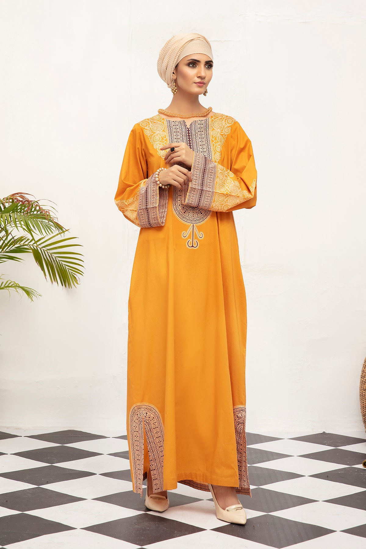 DS21-89 Digital Lawn Stitched Fustaan with Mask 1PC