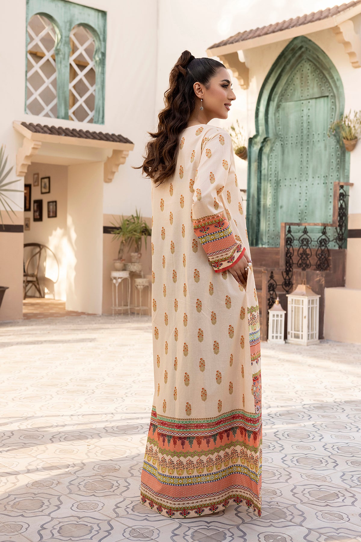 DS22-130-Printed Straight Fustaan 1PC
