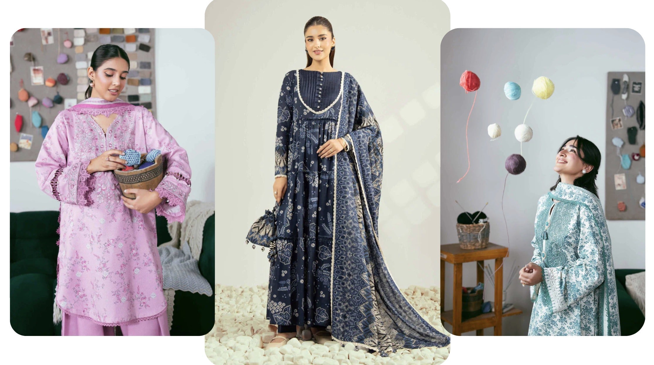 Buy 3-Piece Unstitched Pakistani Suits Online in the UAE