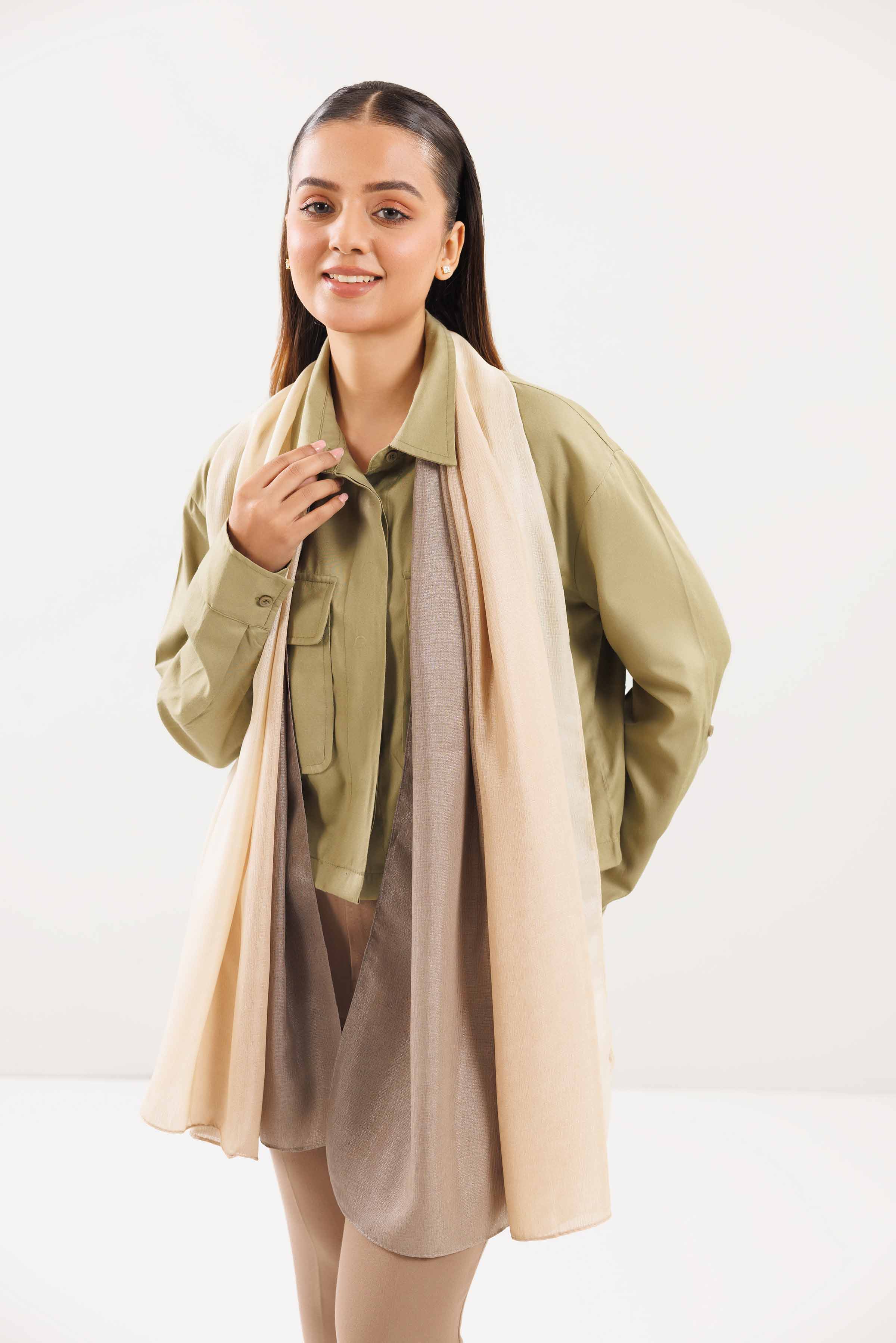 Brown Women Scarf - 439442113
