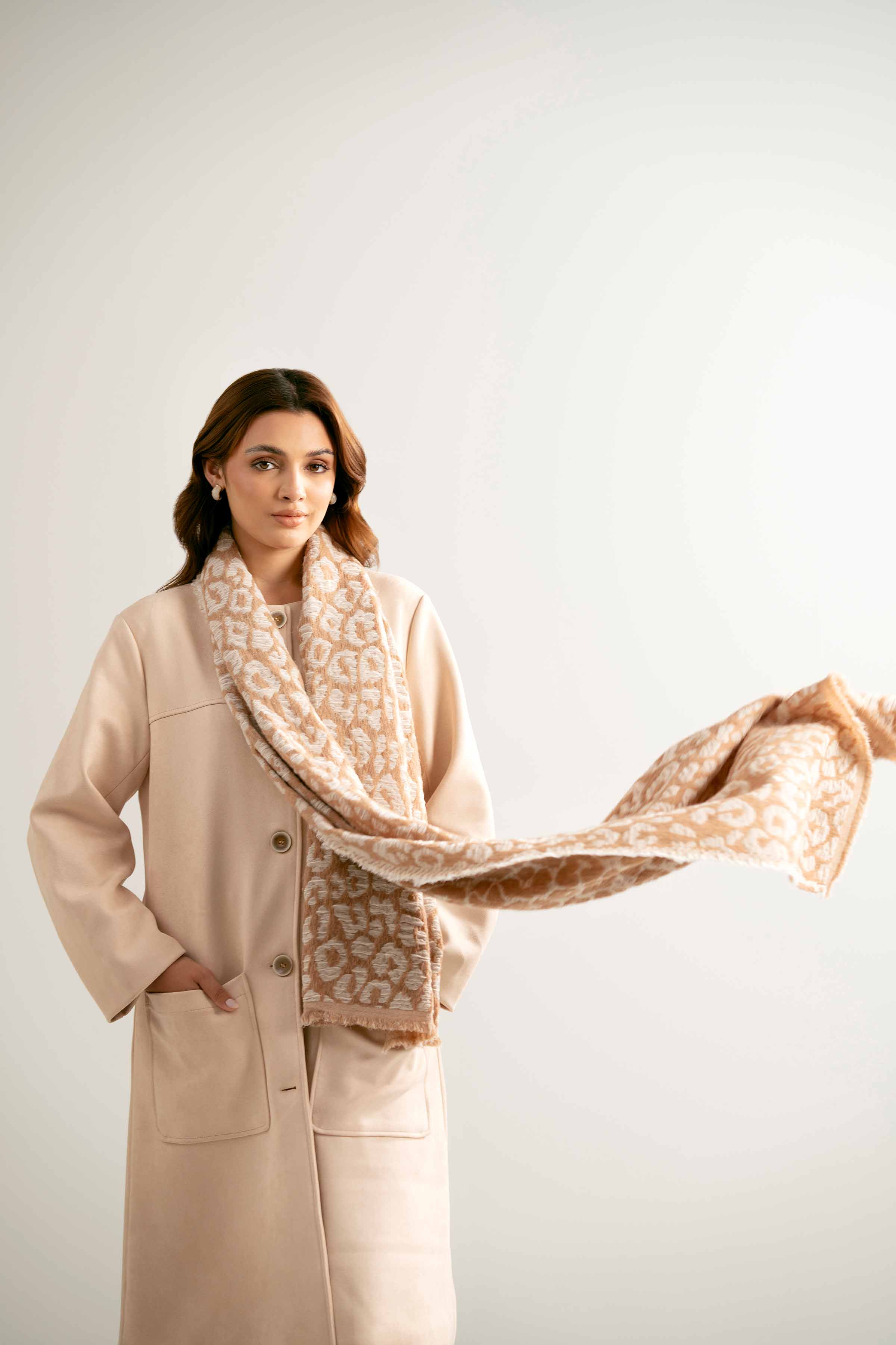 Camel Women Shawl-440092129