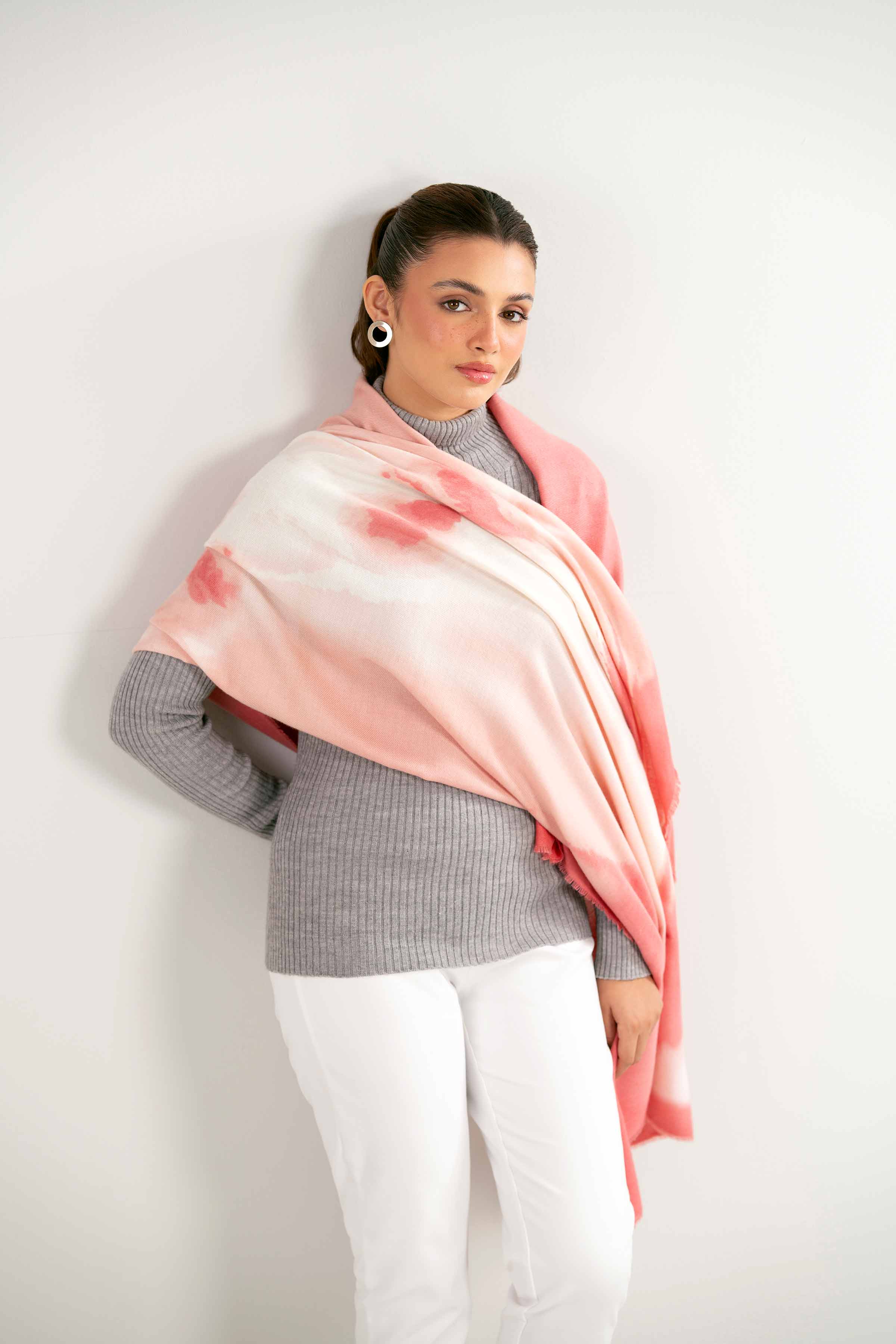 Peach Women Shawl-440292124