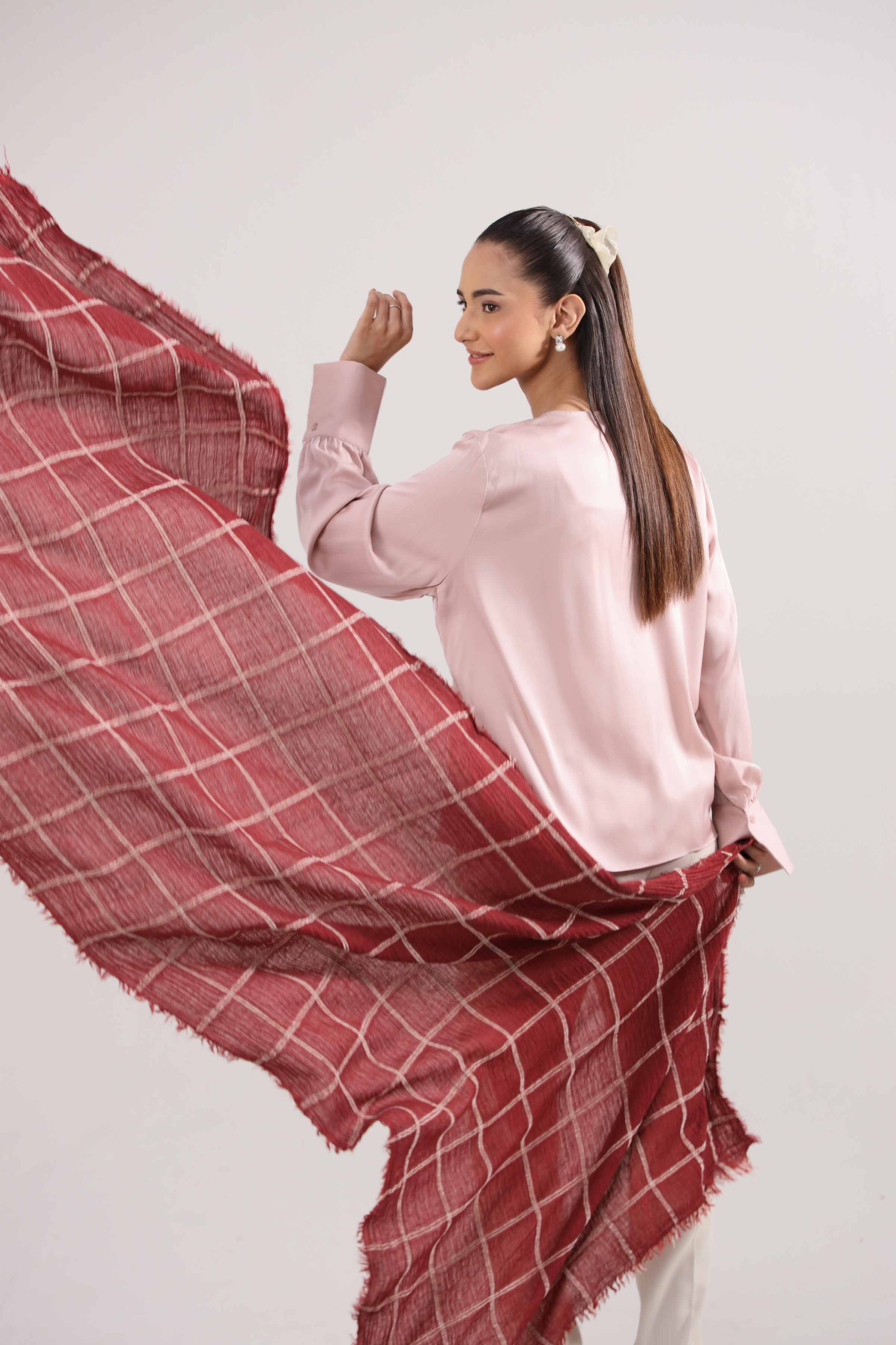 Red Women Shawl - 439642101