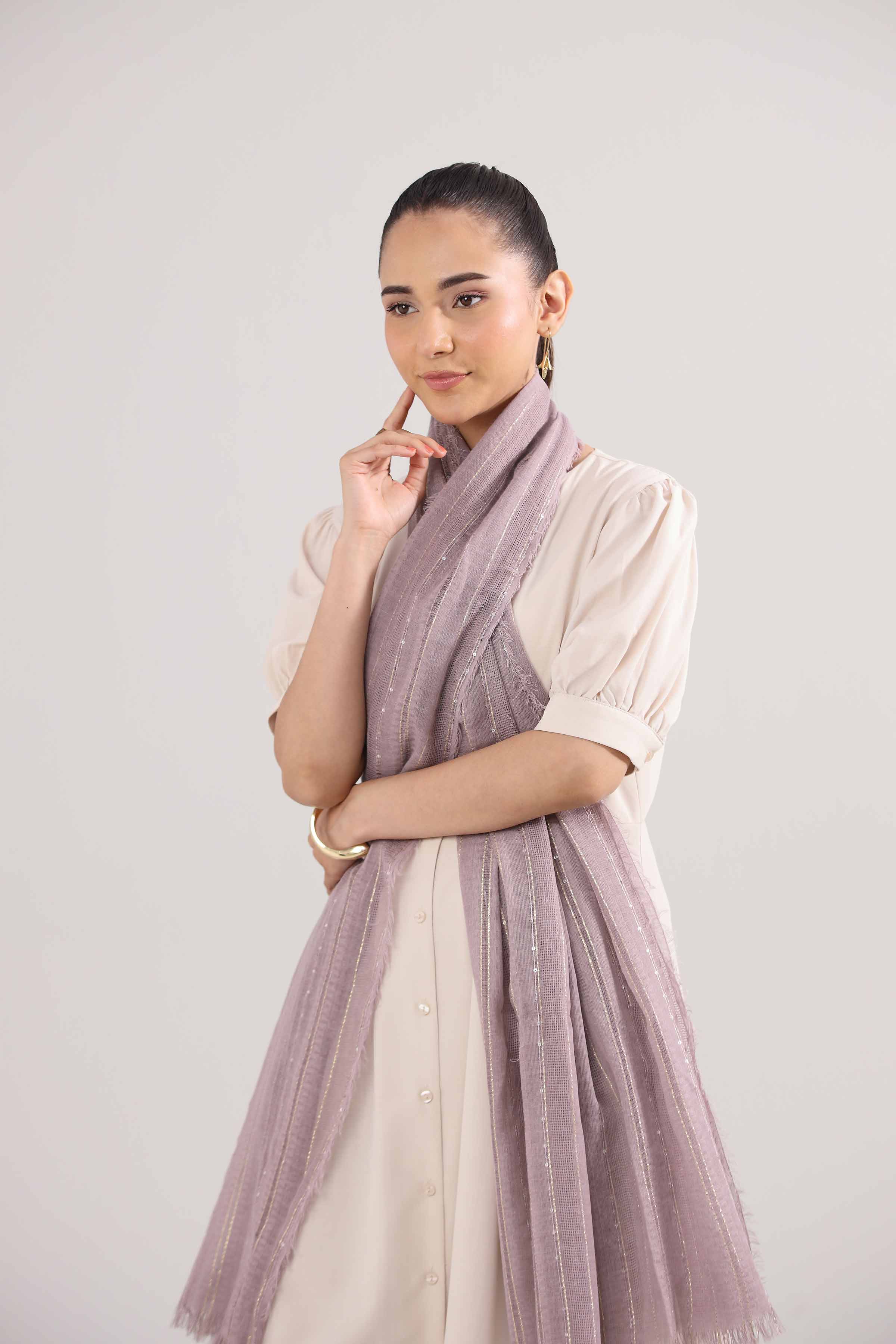 Dark Purple Women Shawl - 439892109