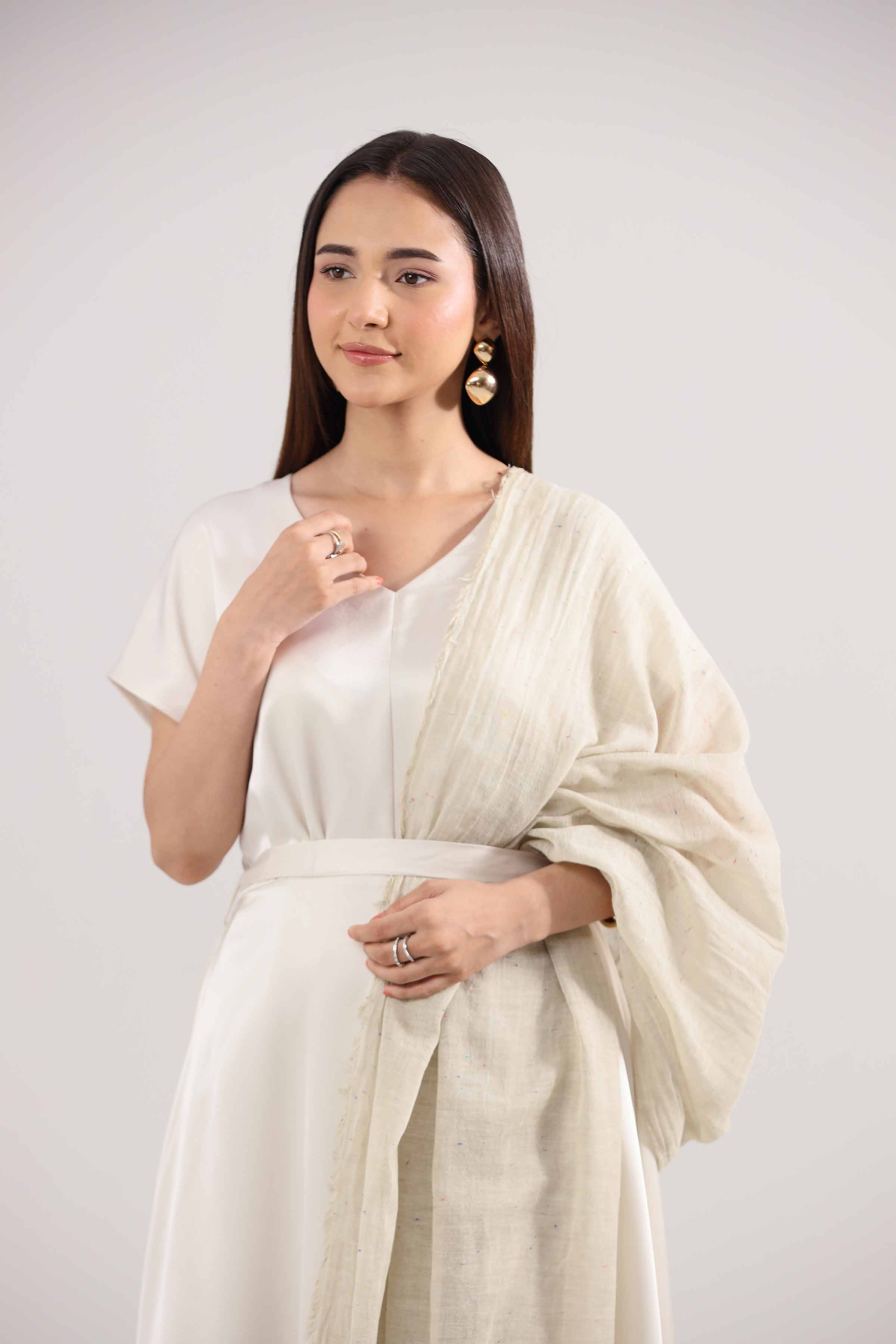 Light yellow  Women Shawl - 439902102