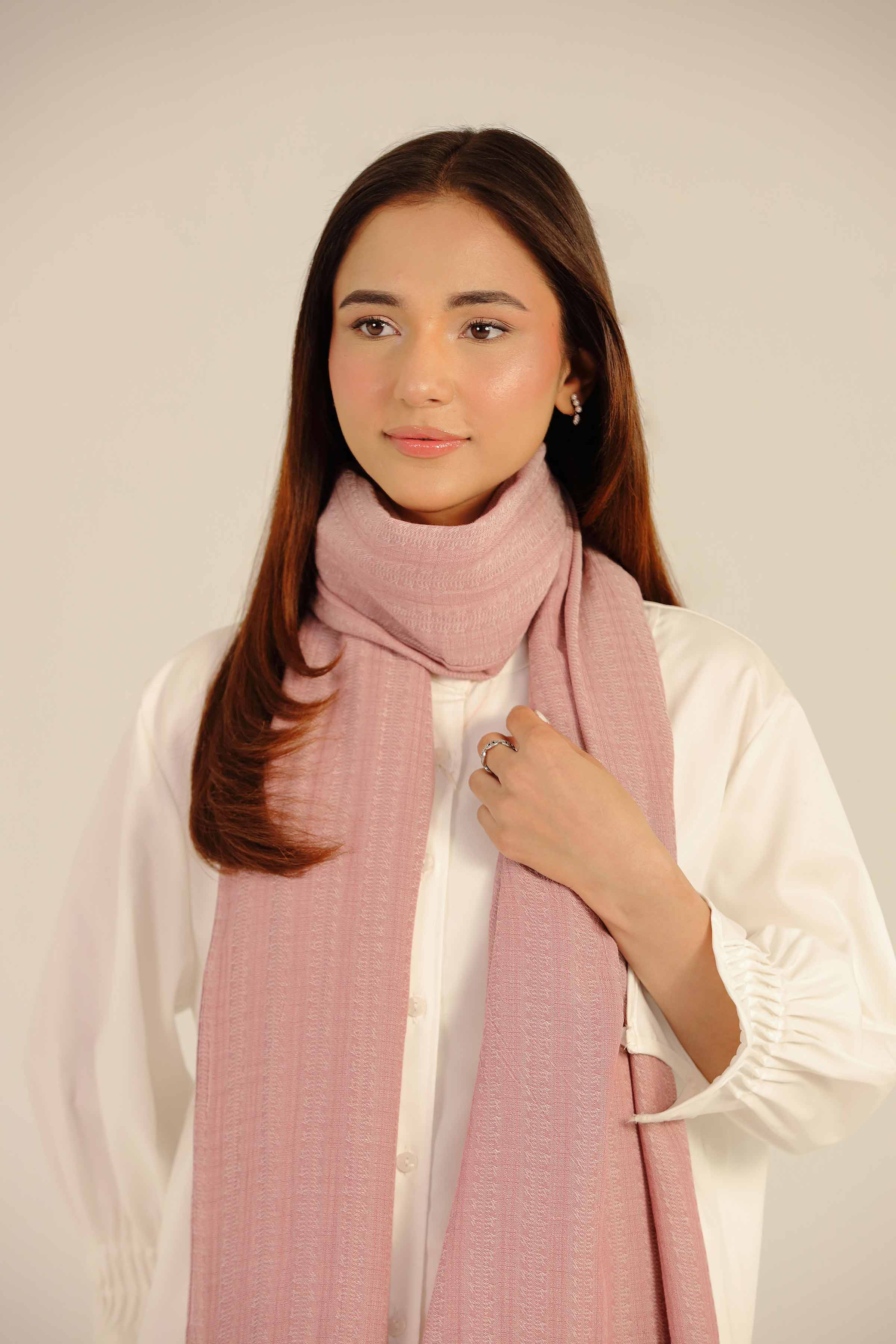 Pink Women Scarf - 442682105