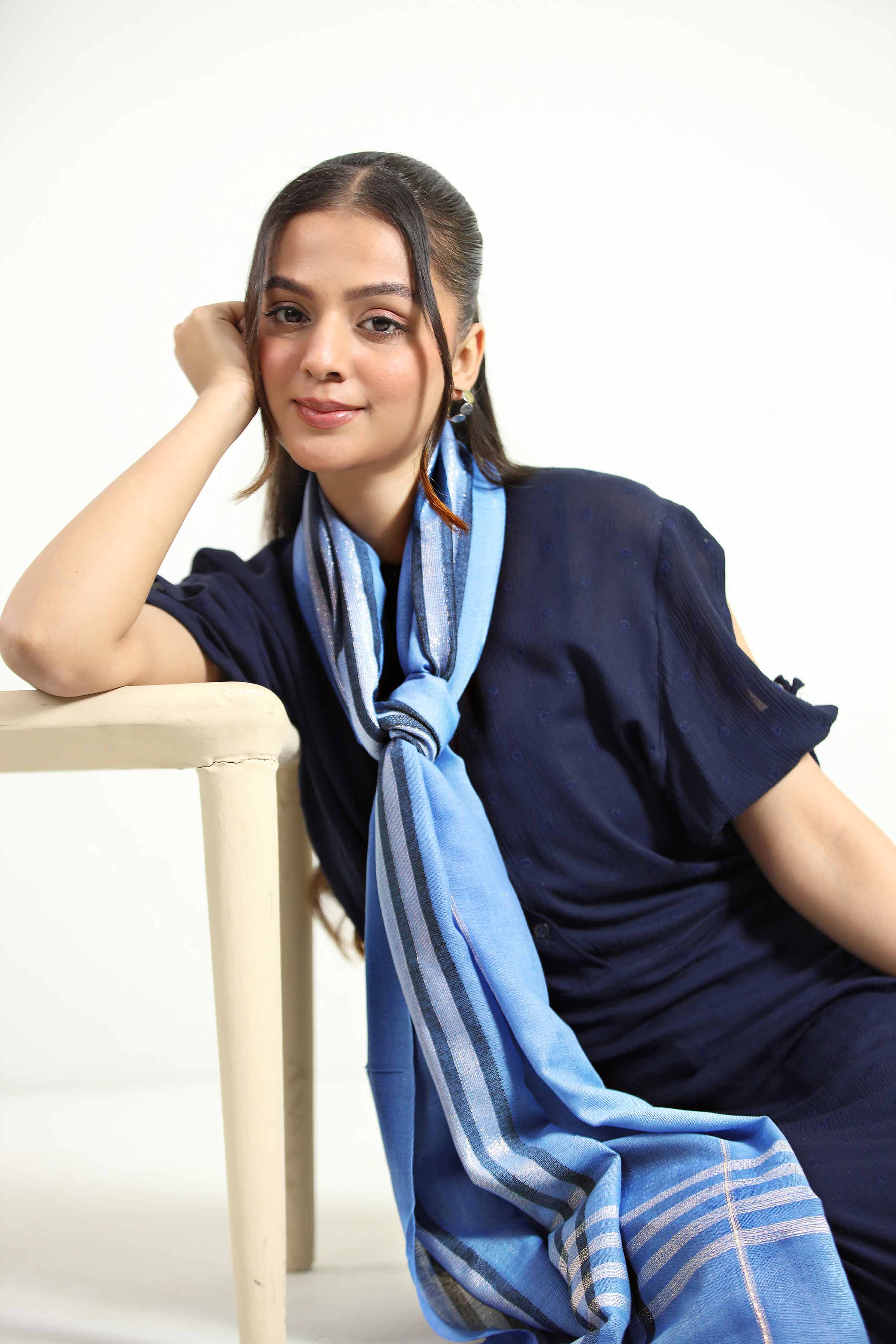 Blue Women Scarf - 442762108