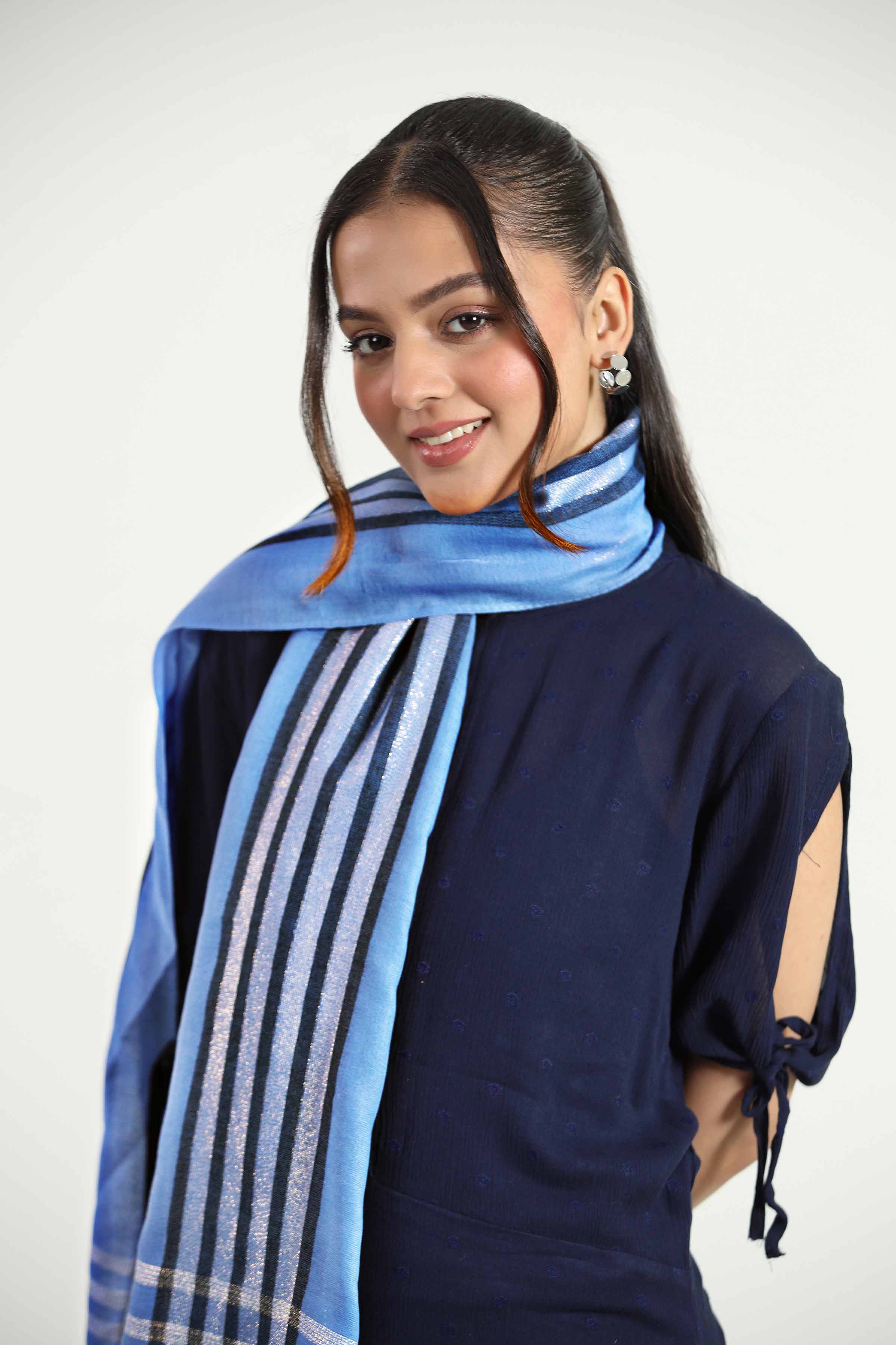 Blue Women Scarf - 442762108