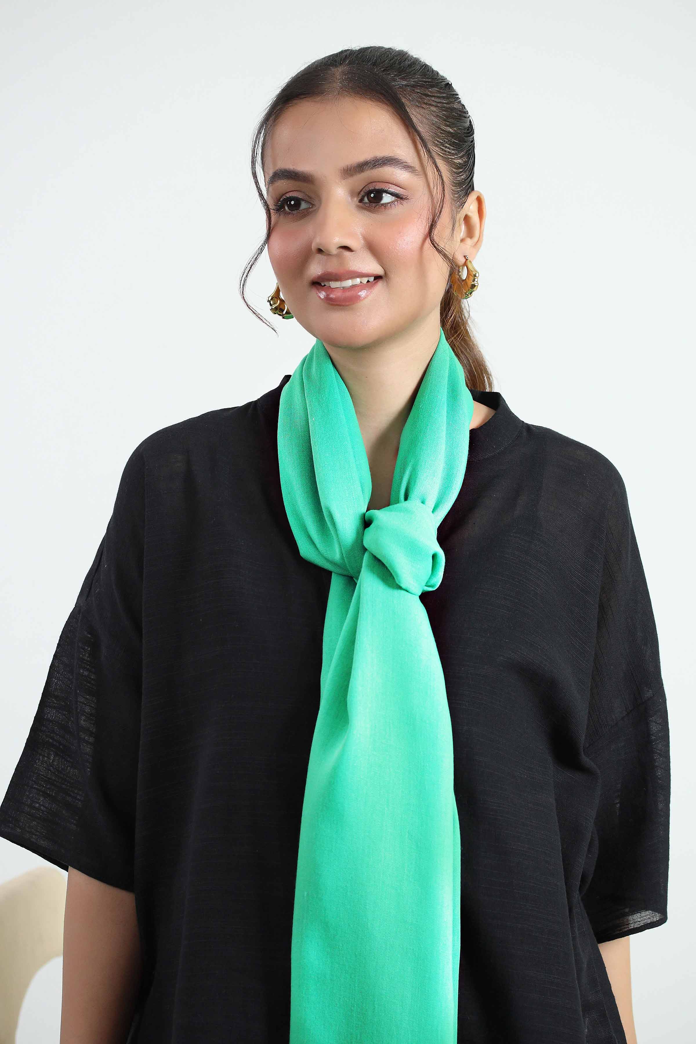 Green Women Scarf - 442782104