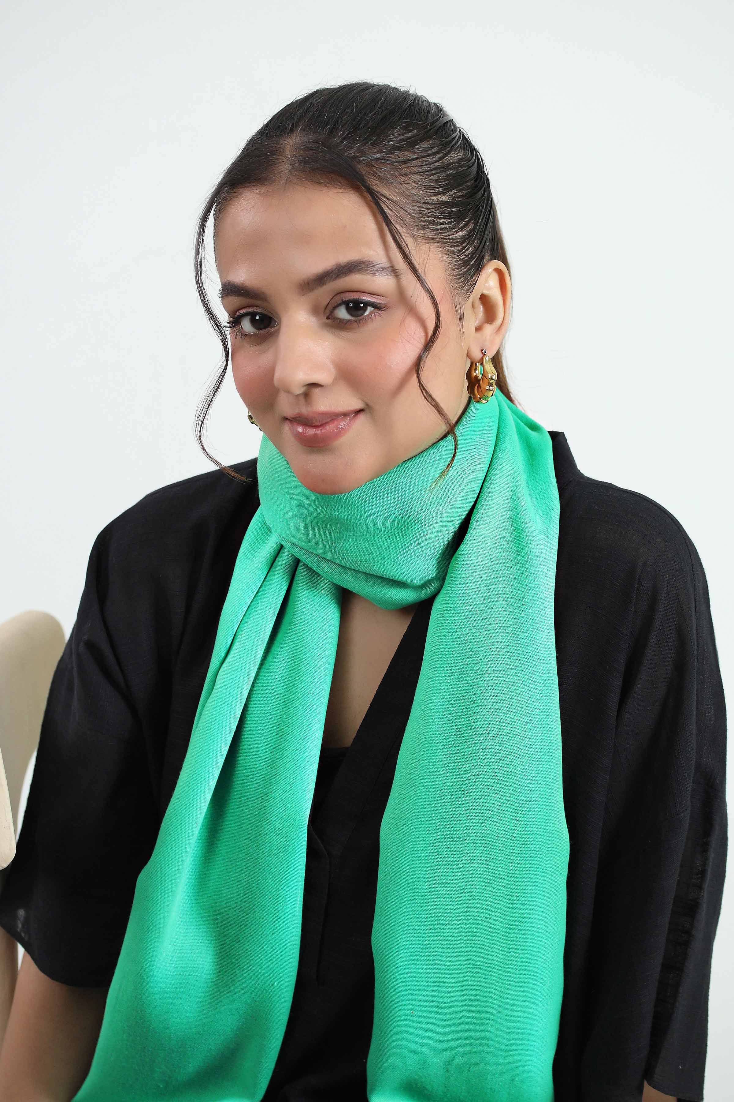 Green Women Scarf - 442782104