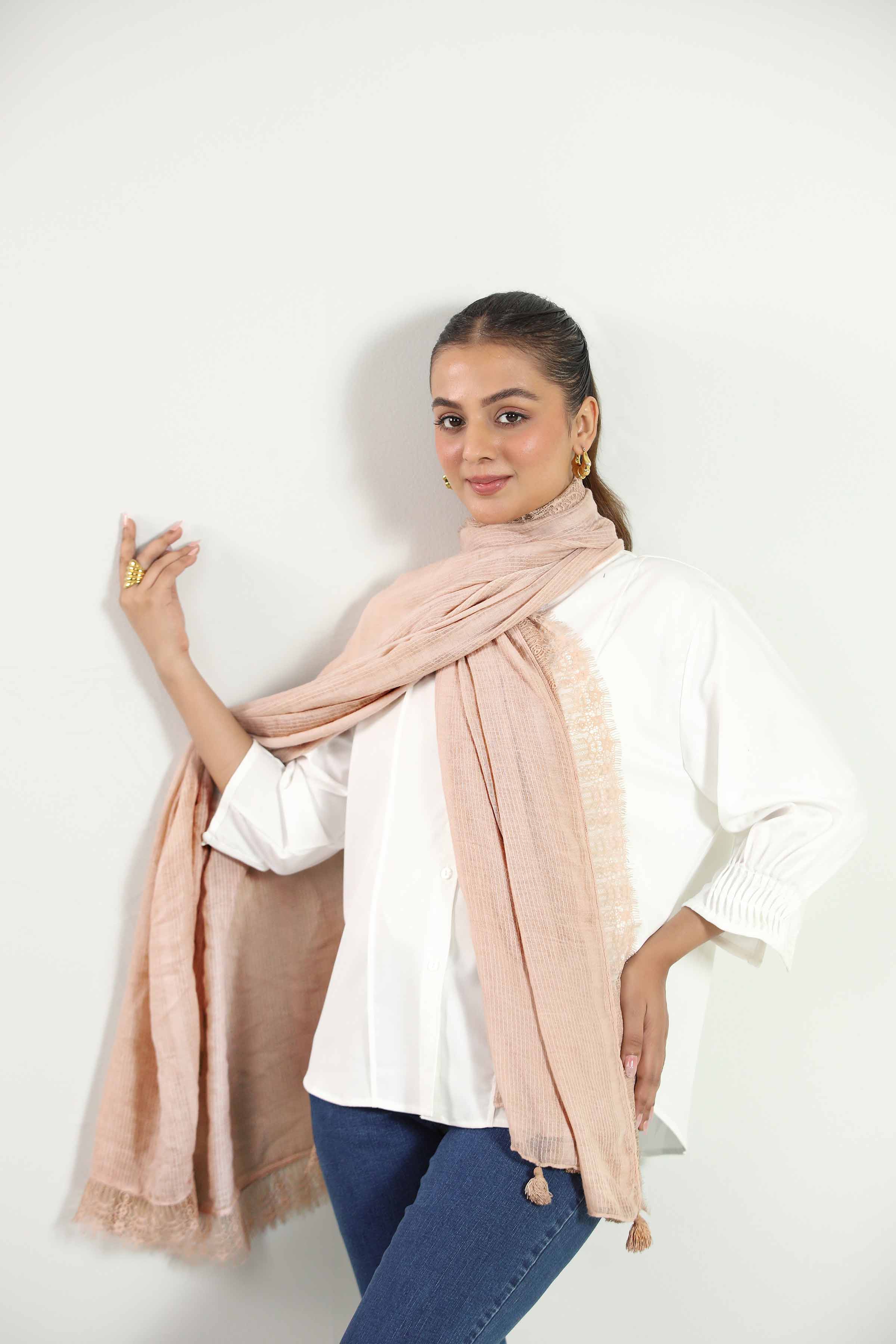 Pink Women Scarf - 442812105