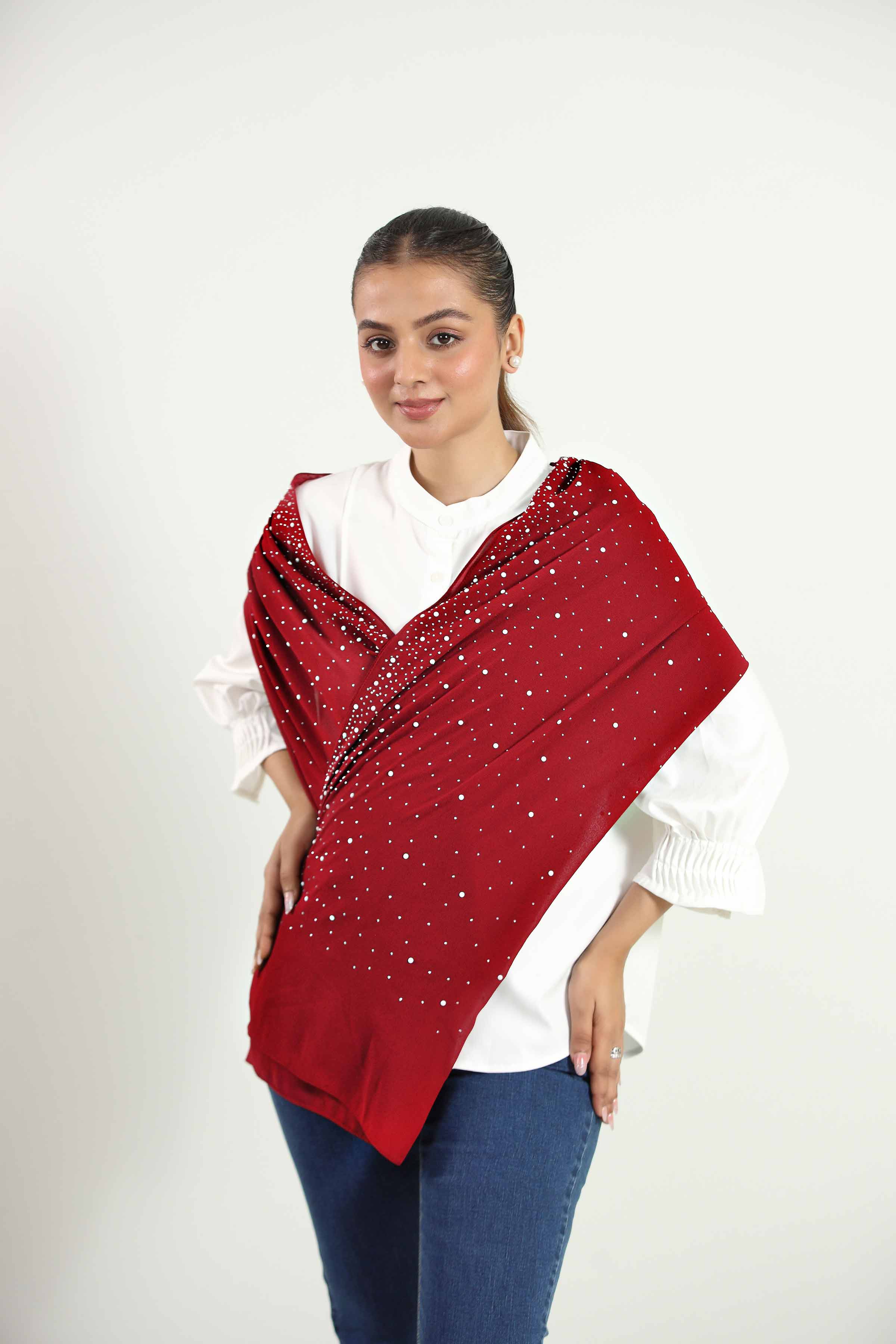 Maroon Women Scarf - 442852122