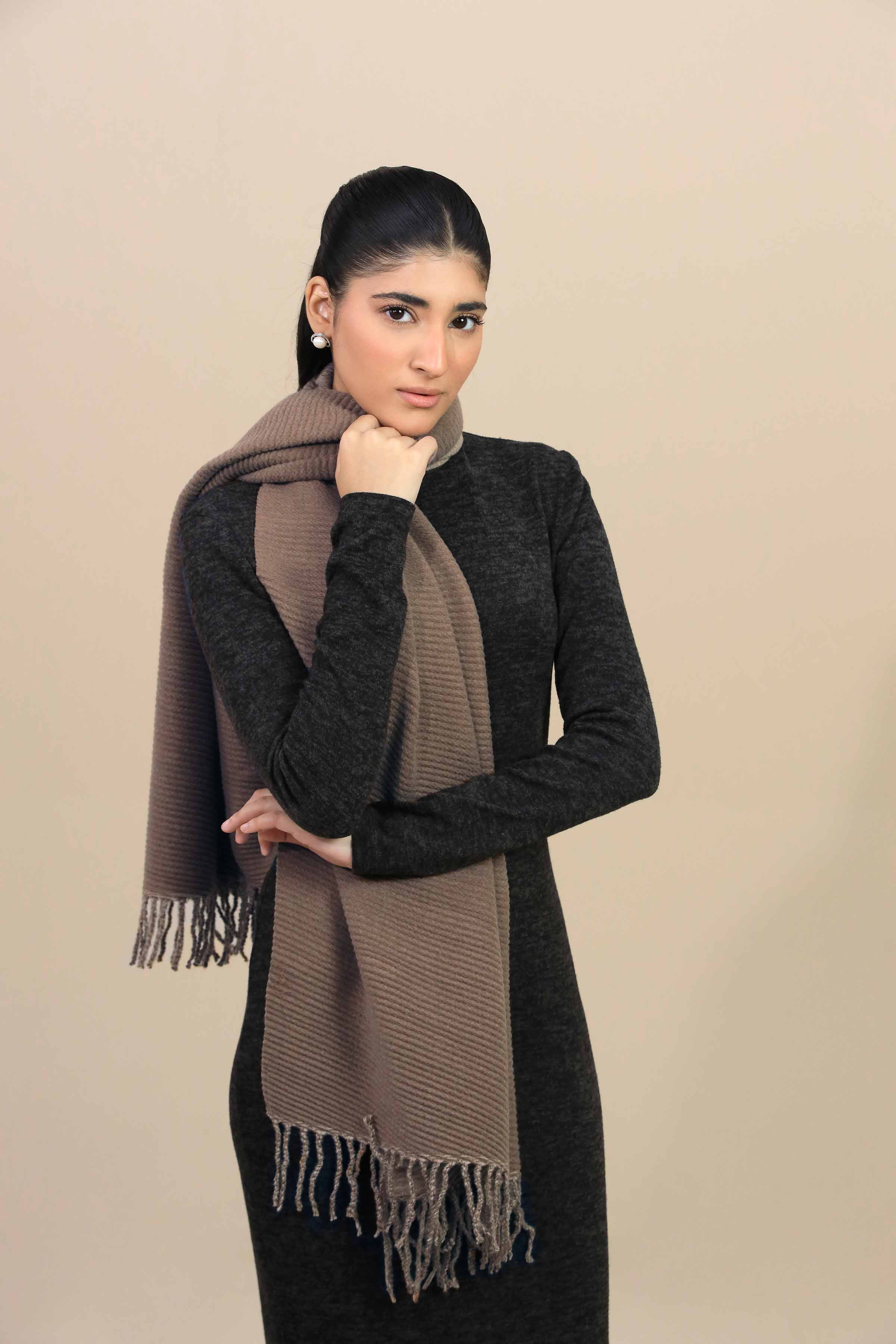 Nishat Linen UAE - Coffee Women Shawl-446042117