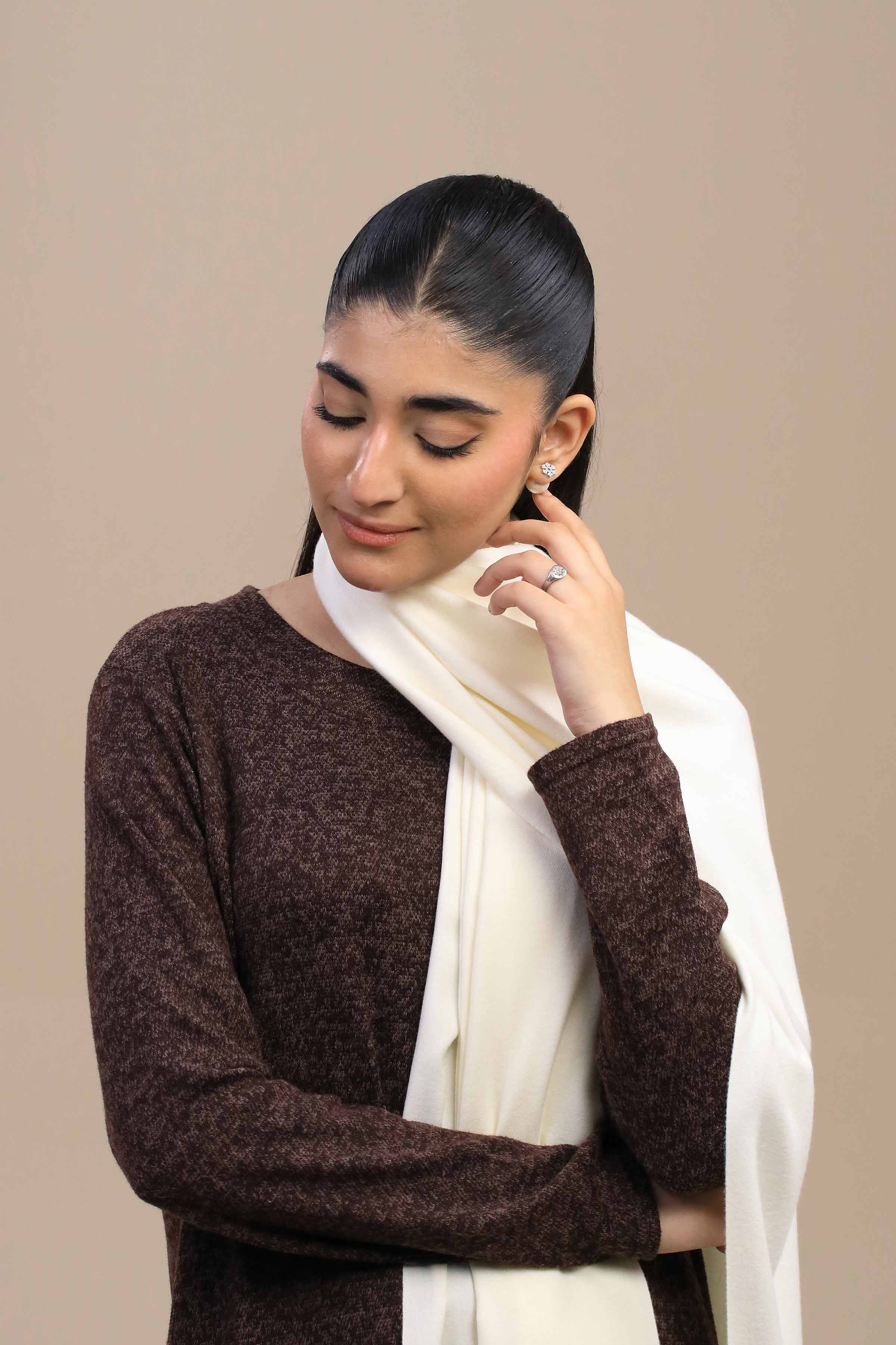 Nishat Linen UAE - Beige Women Shawl-446062118