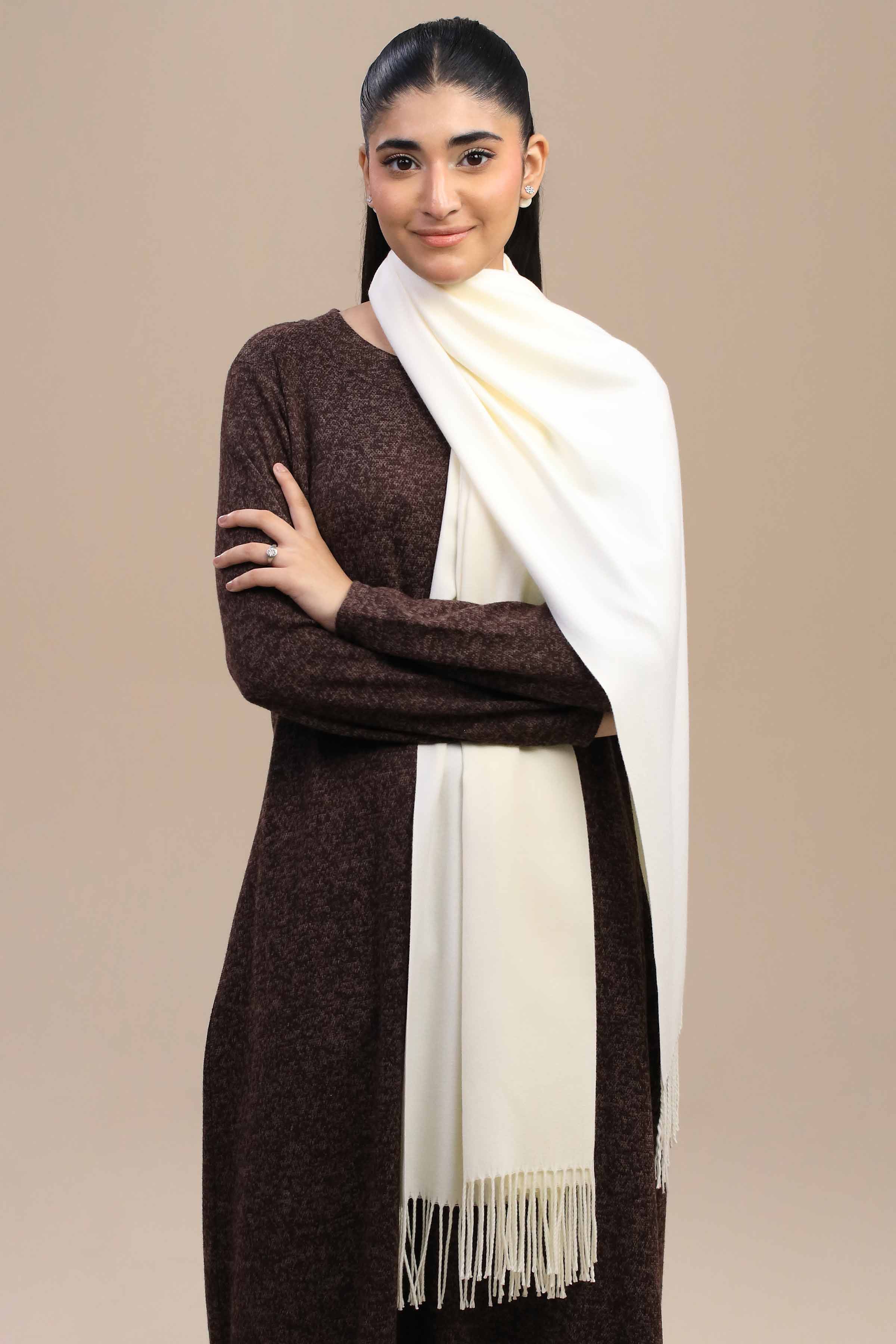 Nishat Linen UAE - Beige Women Shawl-446062118