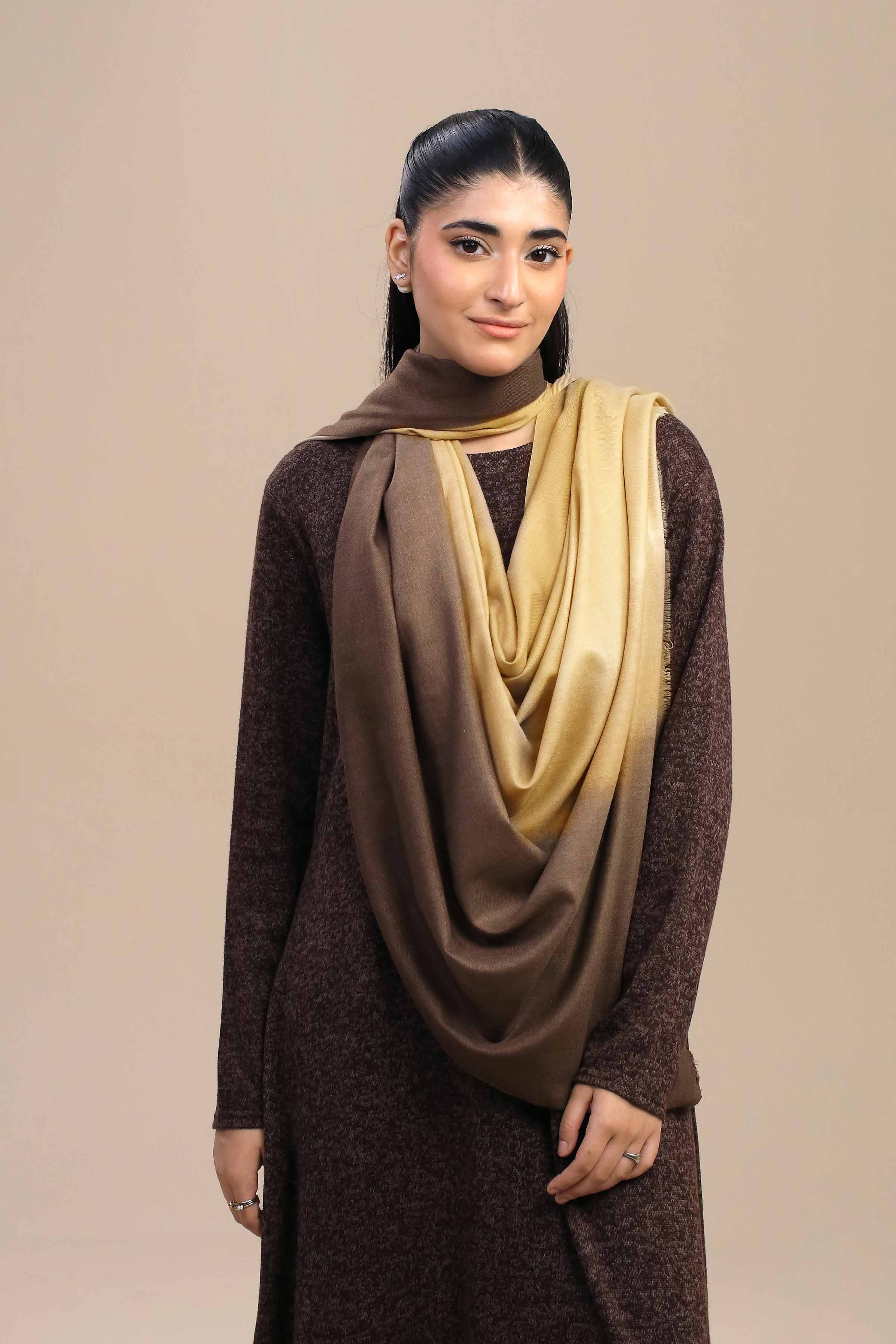 Nishat Linen UAE - Mustard Women Shawl-446072127