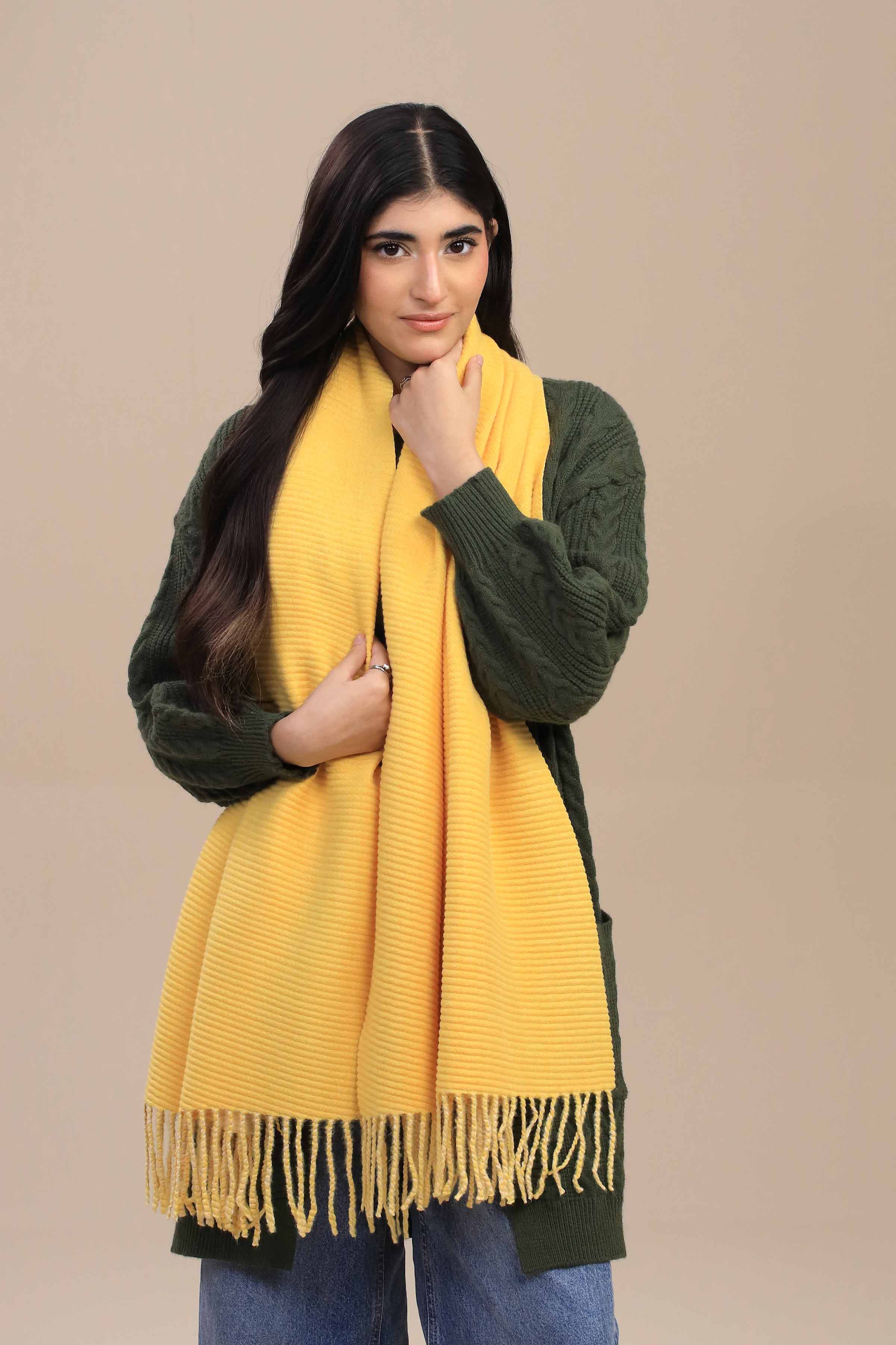 Nishat Linen UAE - Yellow Women Shawl-446082102