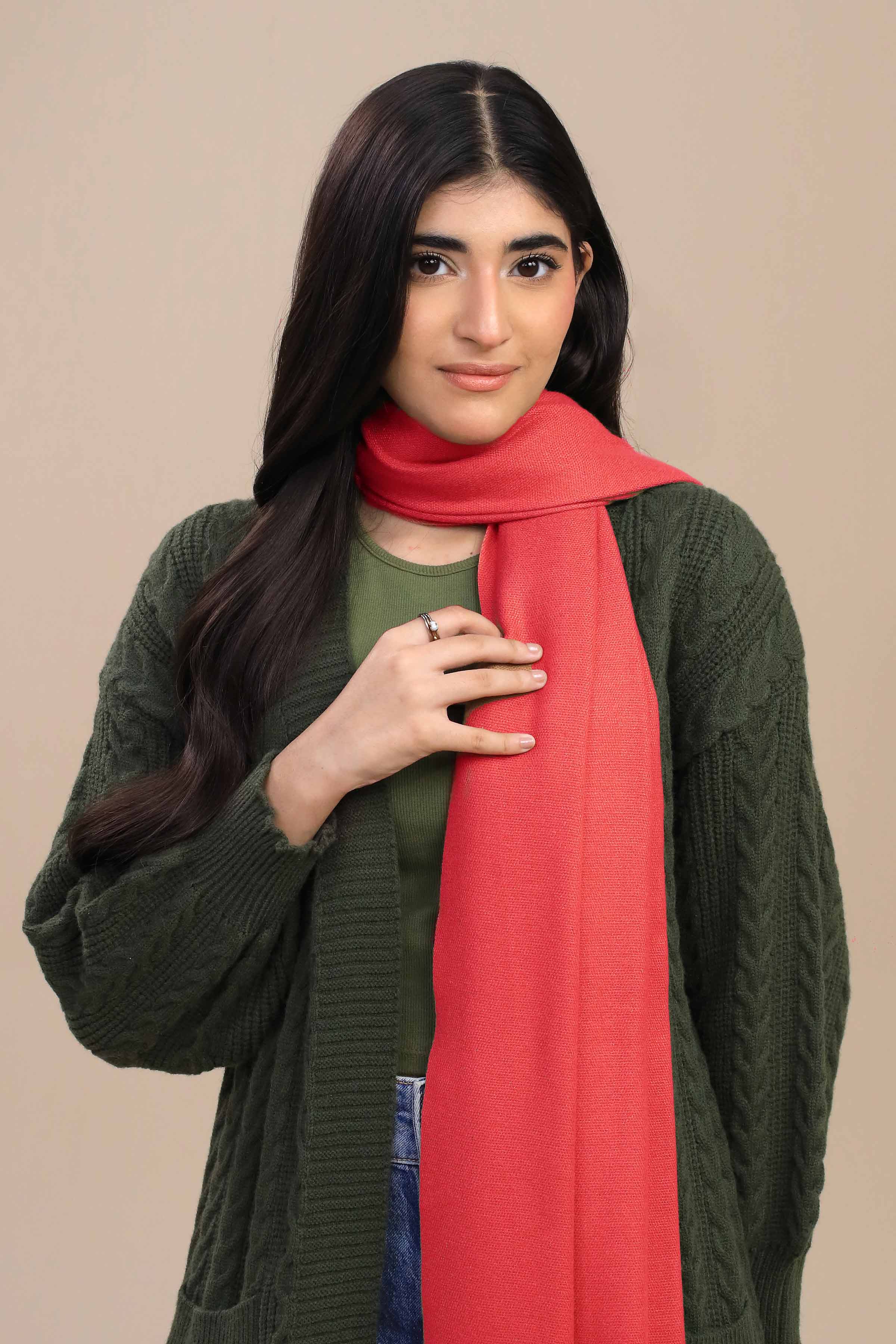 Nishat Linen UAE - Maroon Women Shawl-446112122