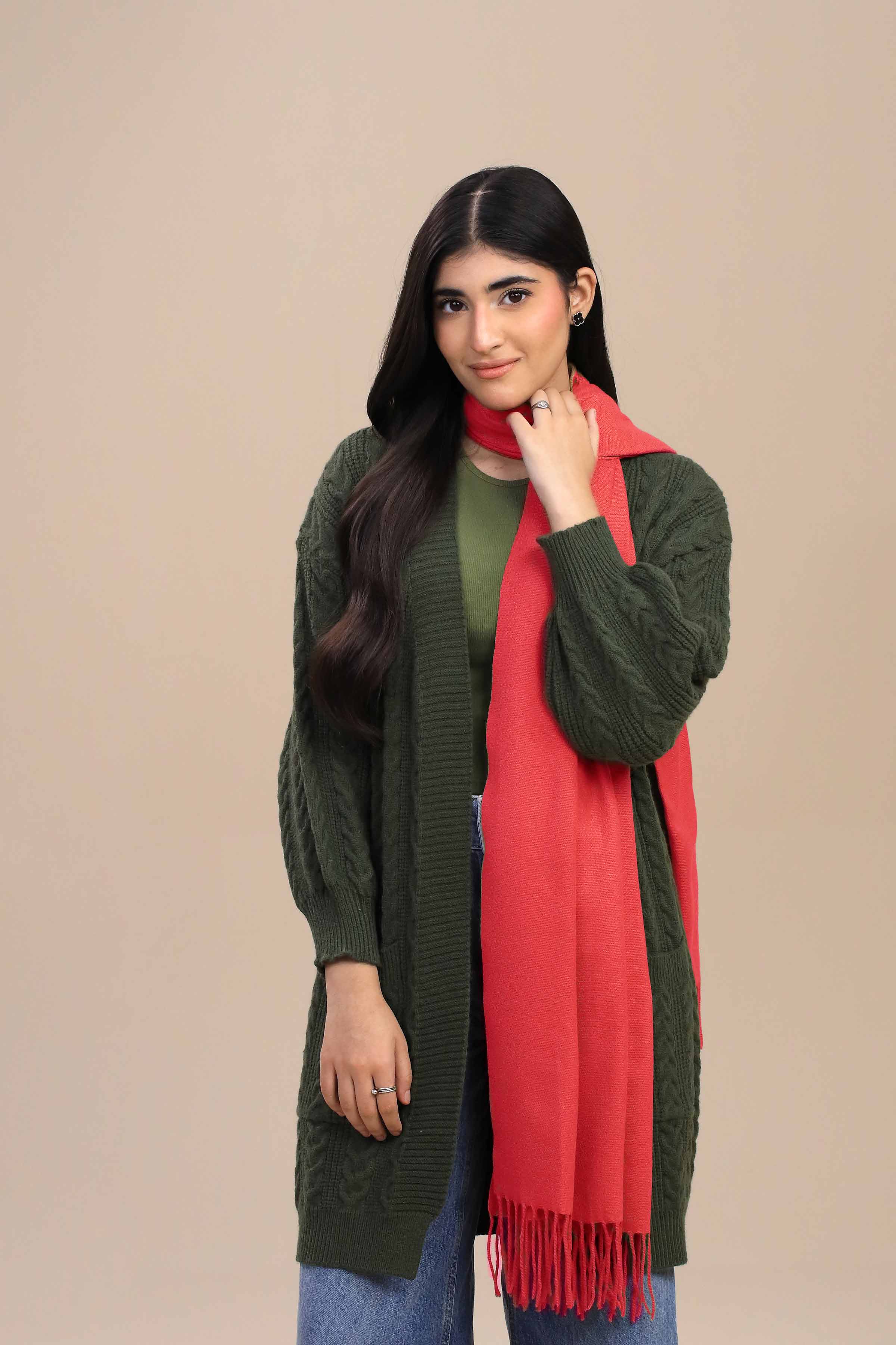 Nishat Linen UAE - Maroon Women Shawl-446112122