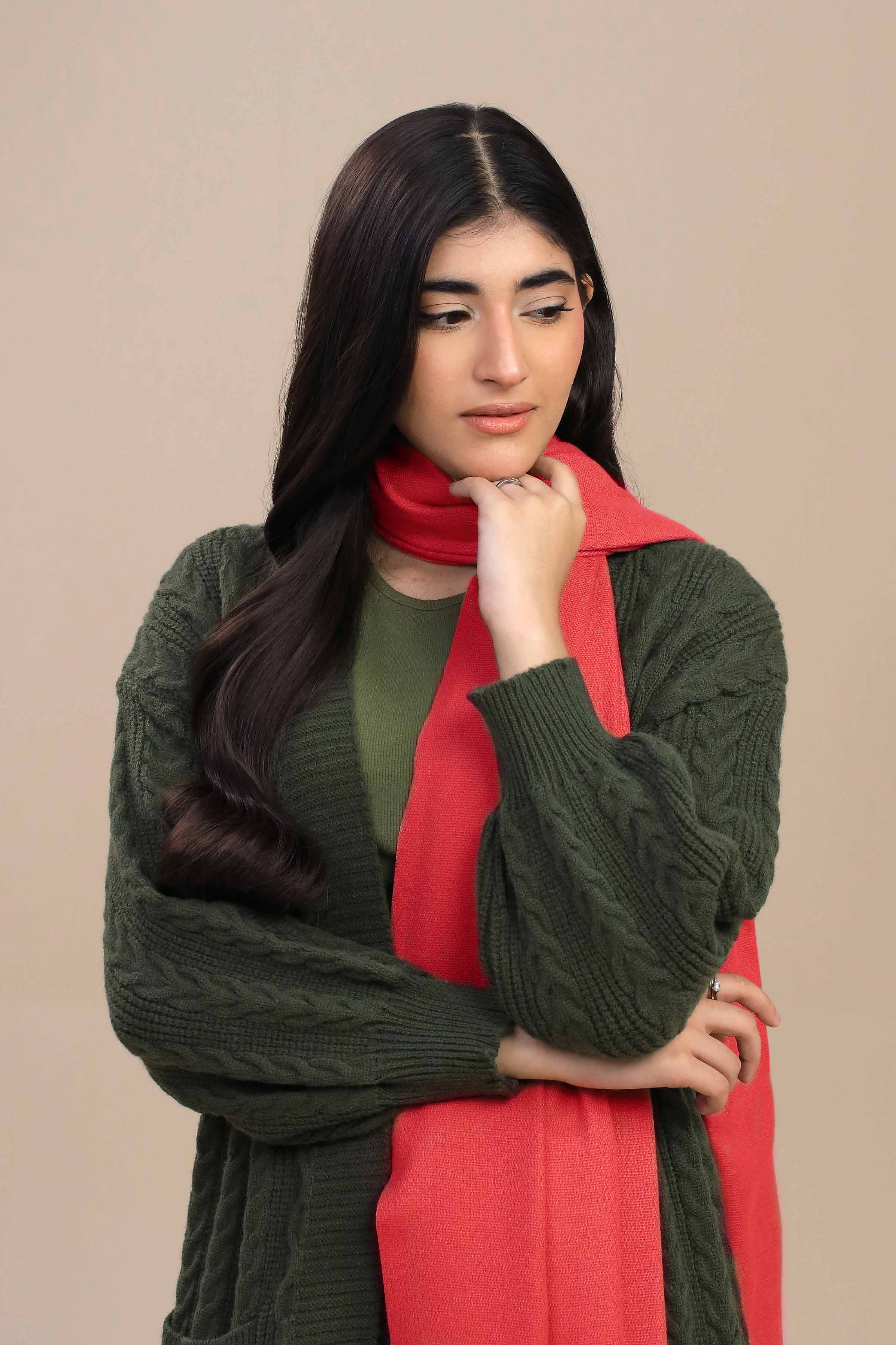 Nishat Linen UAE - Maroon Women Shawl-446112122