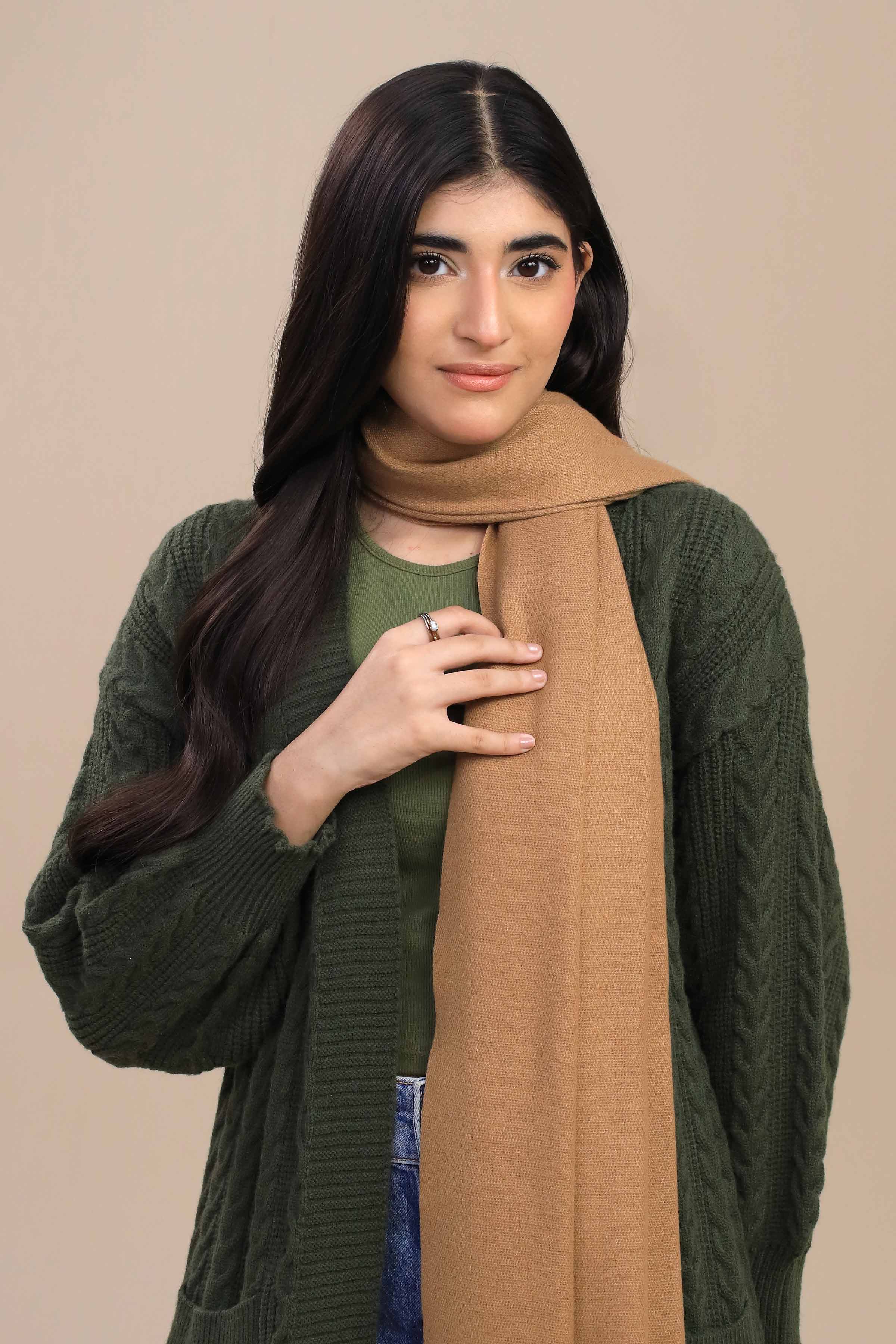 Nishat Linen UAE - Camel Women Shawl-446112129