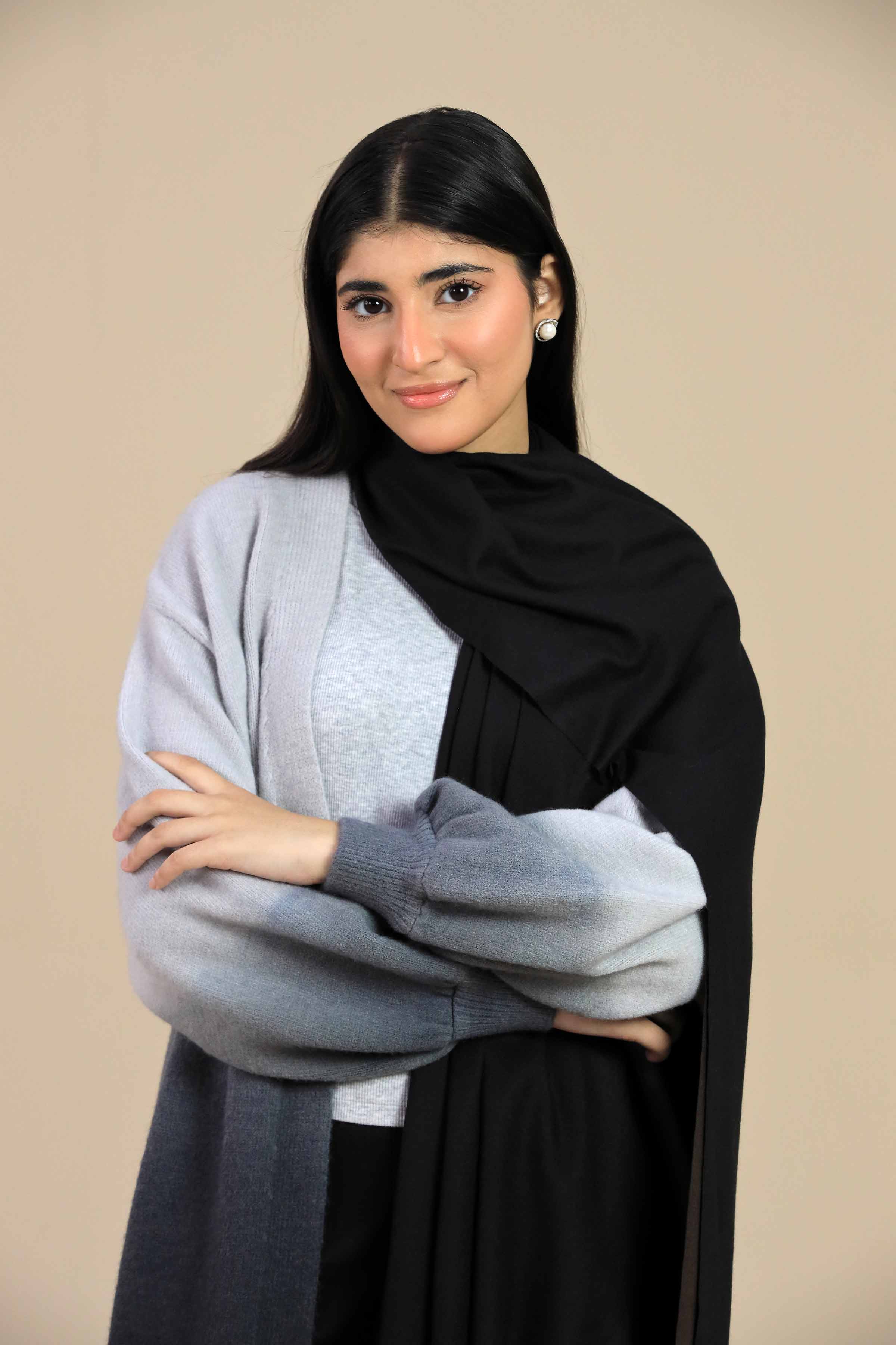 Nishat Linen UAE - Black Coffee Women Shawl-446122103