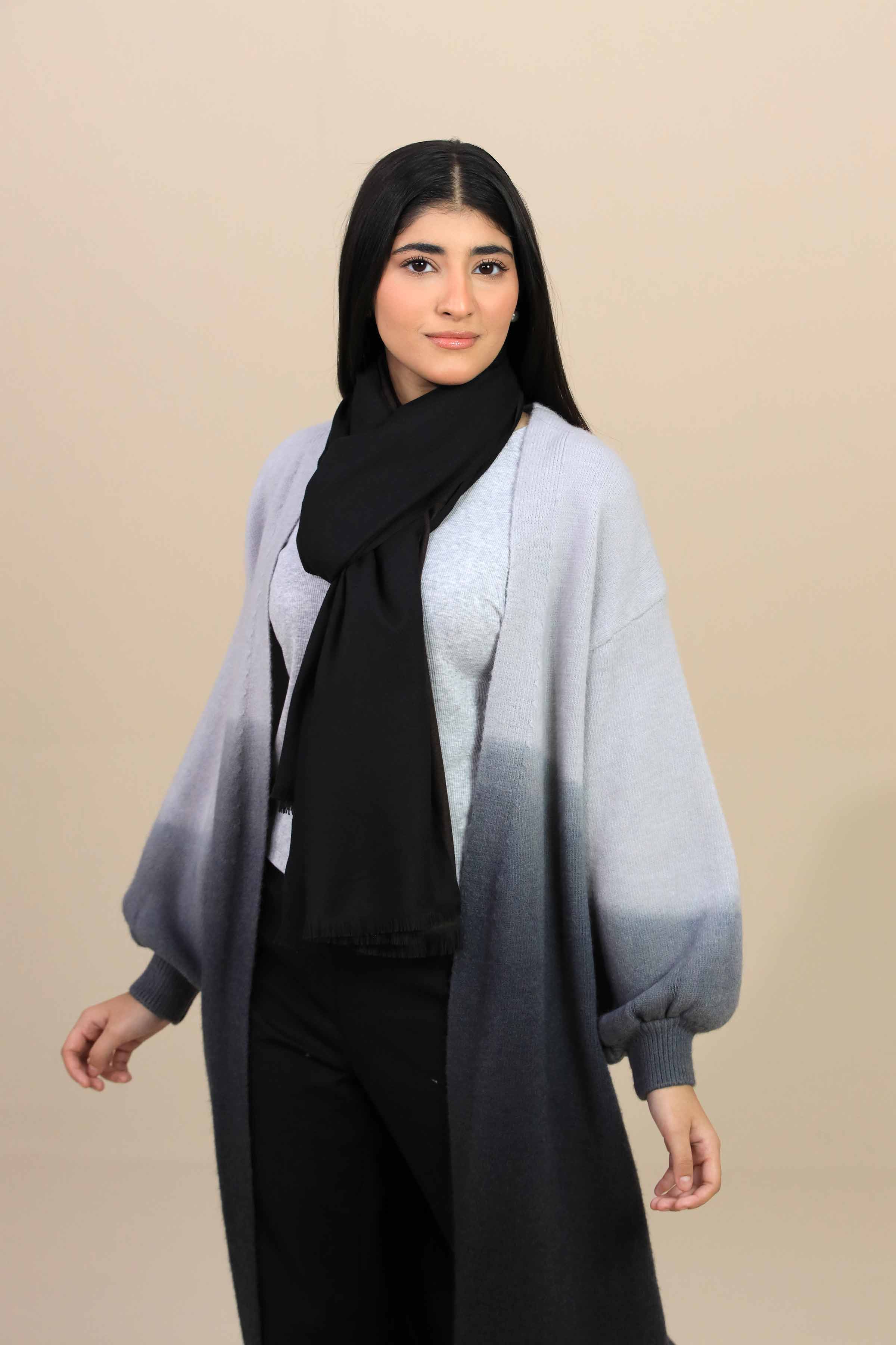 Nishat Linen UAE - Black Coffee Women Shawl-446122103