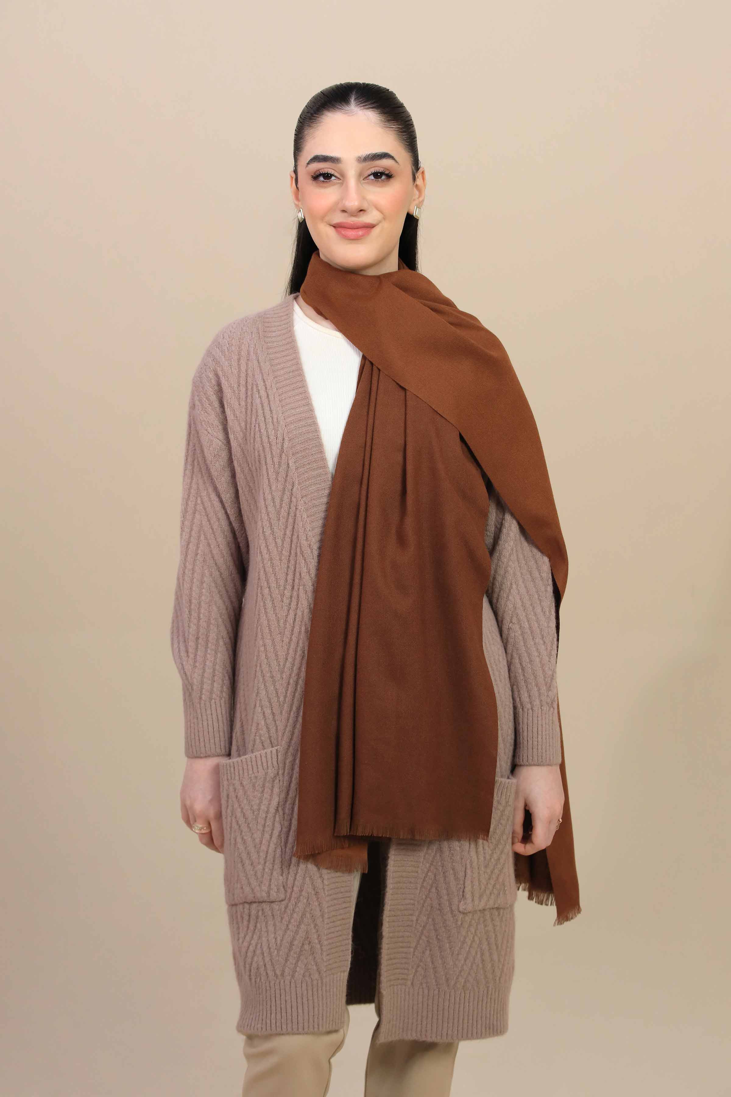 Nishat Linen UAE - Brown Women Shawl-446122113