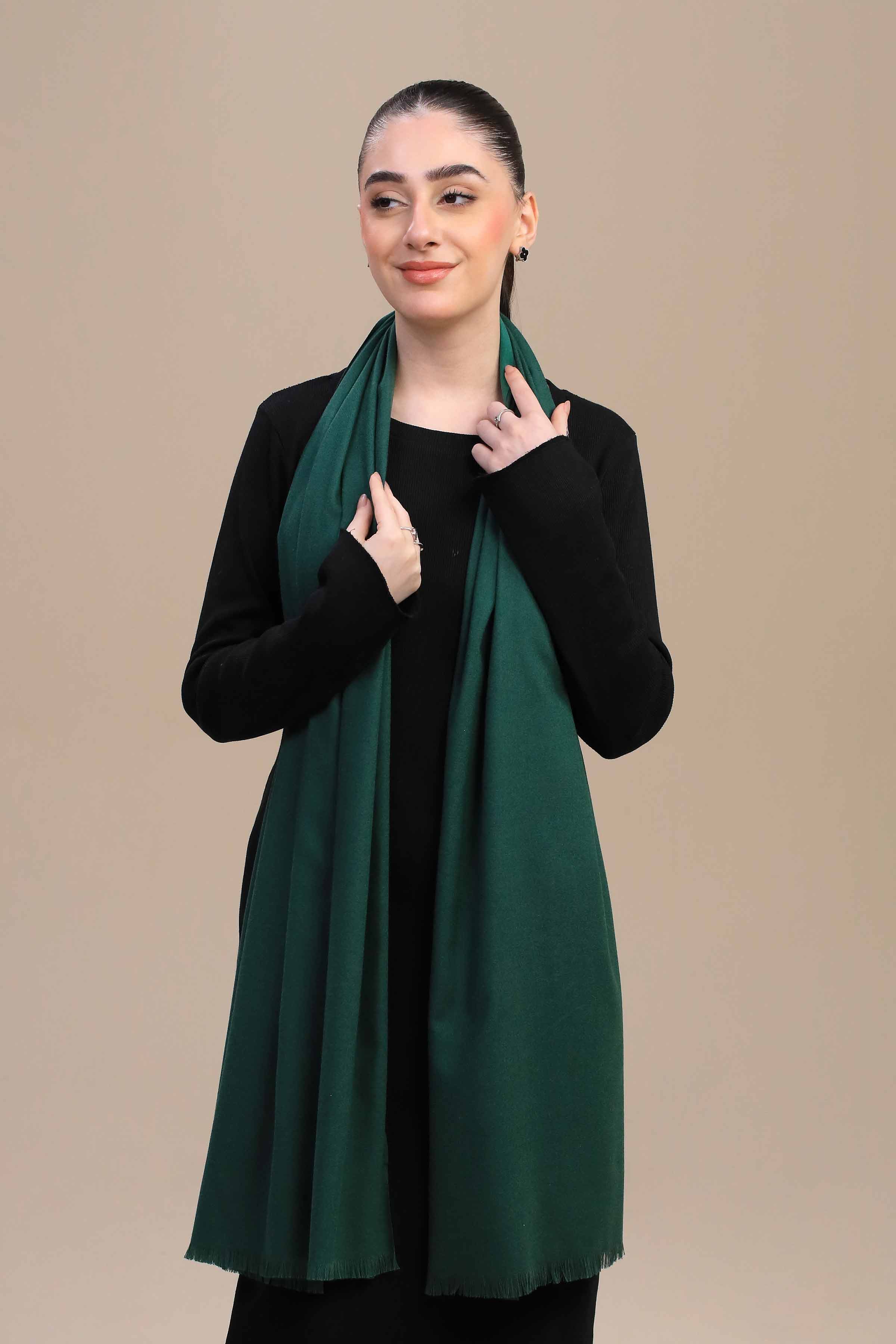 Nishat Linen UAE - Black Green Women Shawl-446122117
