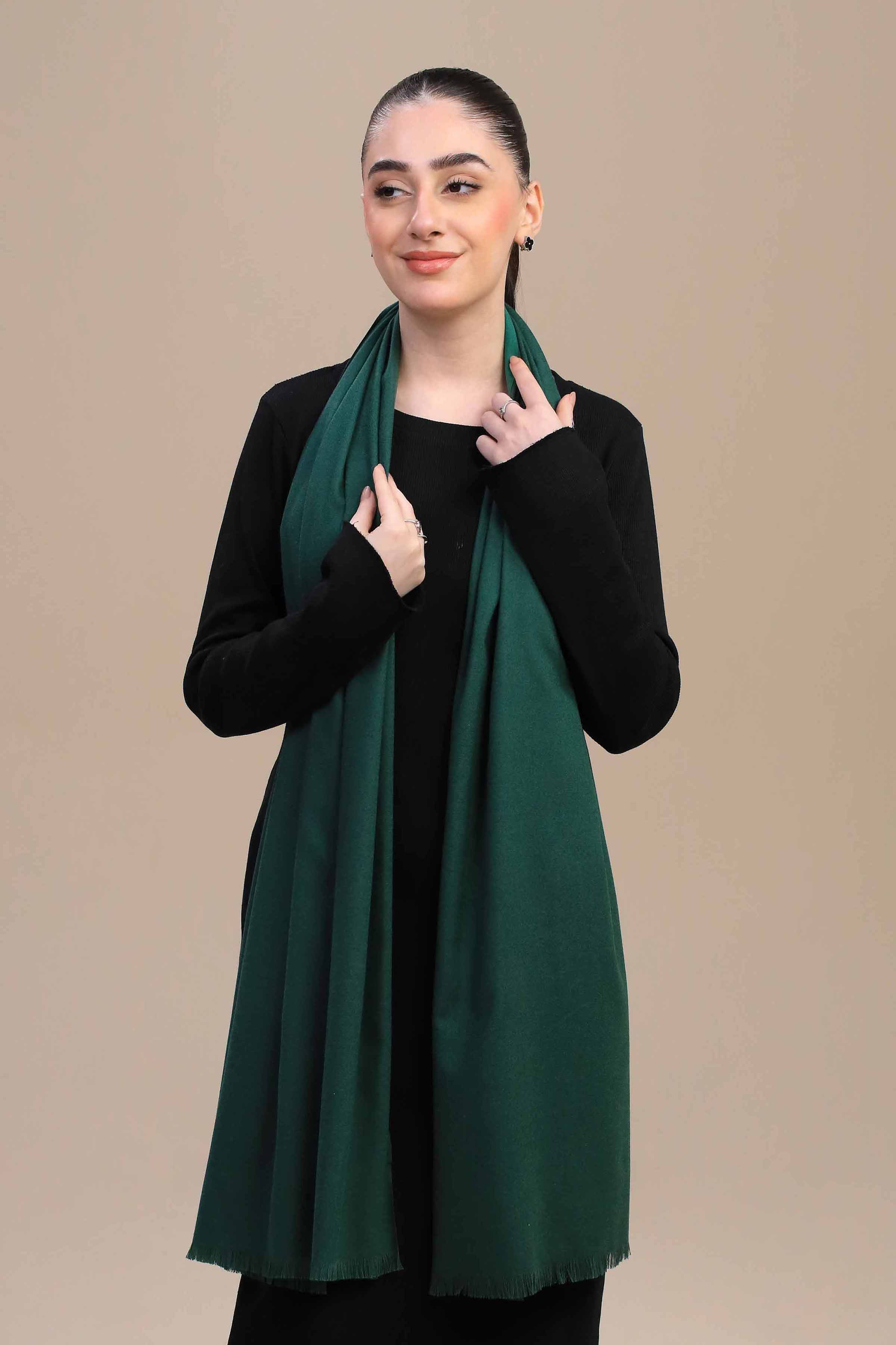 Nishat Linen UAE - Black Green Women Shawl-446122117