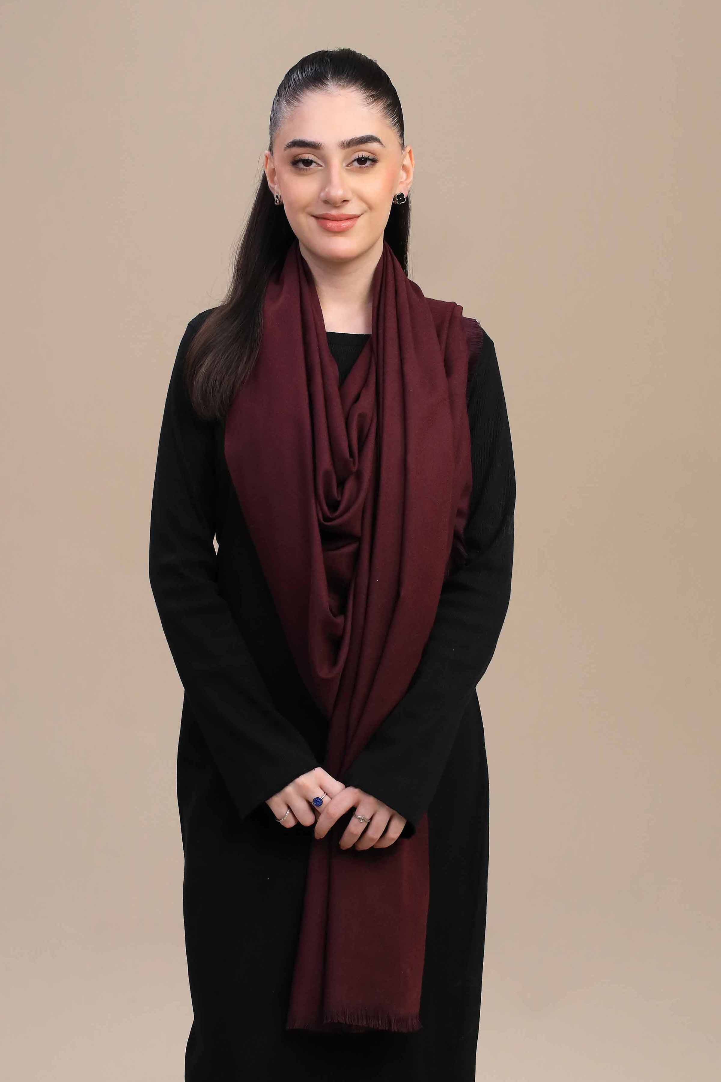 Nishat Linen UAE - Maroon Women Shawl-446122122