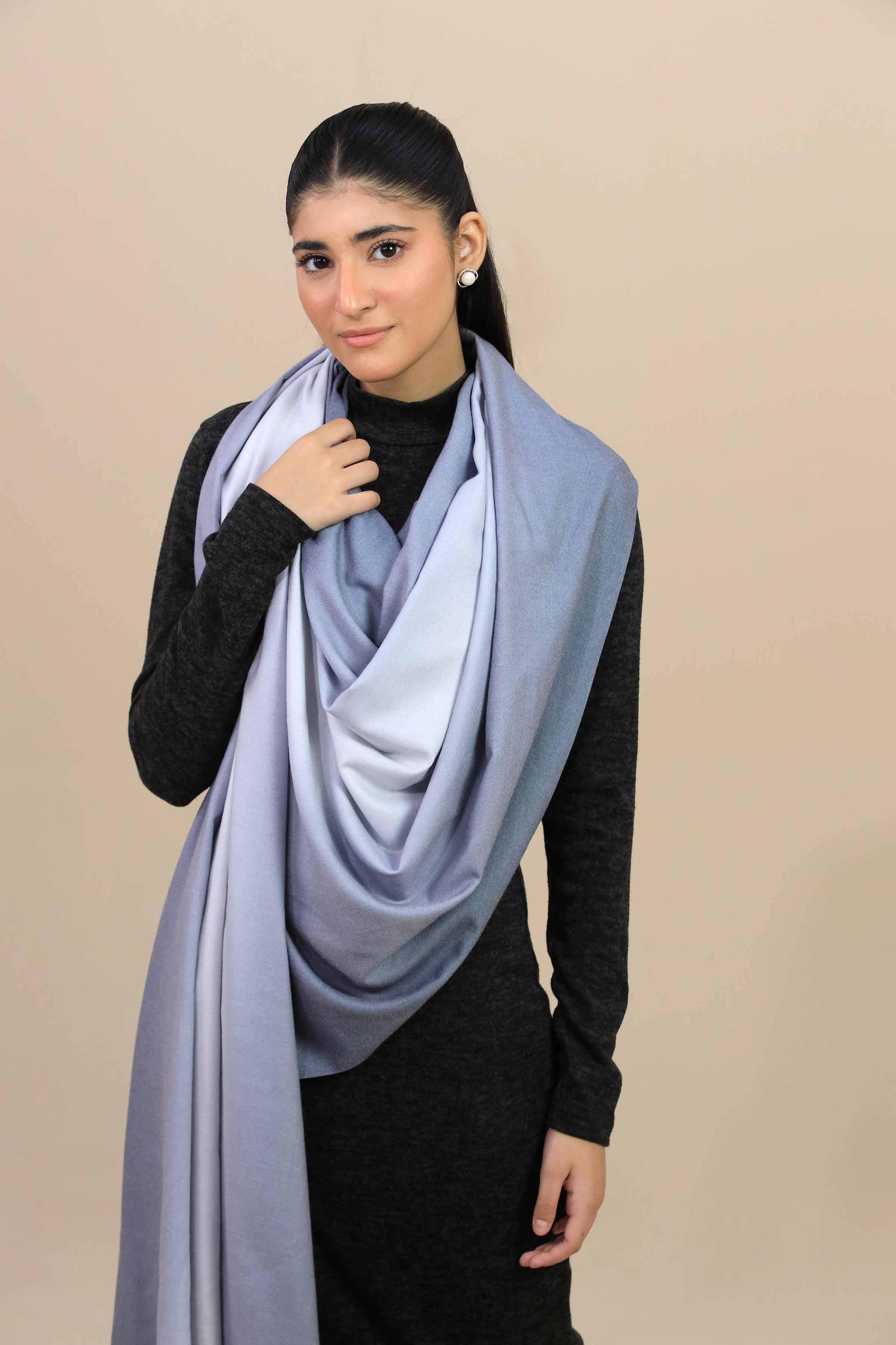 Nishat Linen UAE - Grey White Women Shawl-446132112