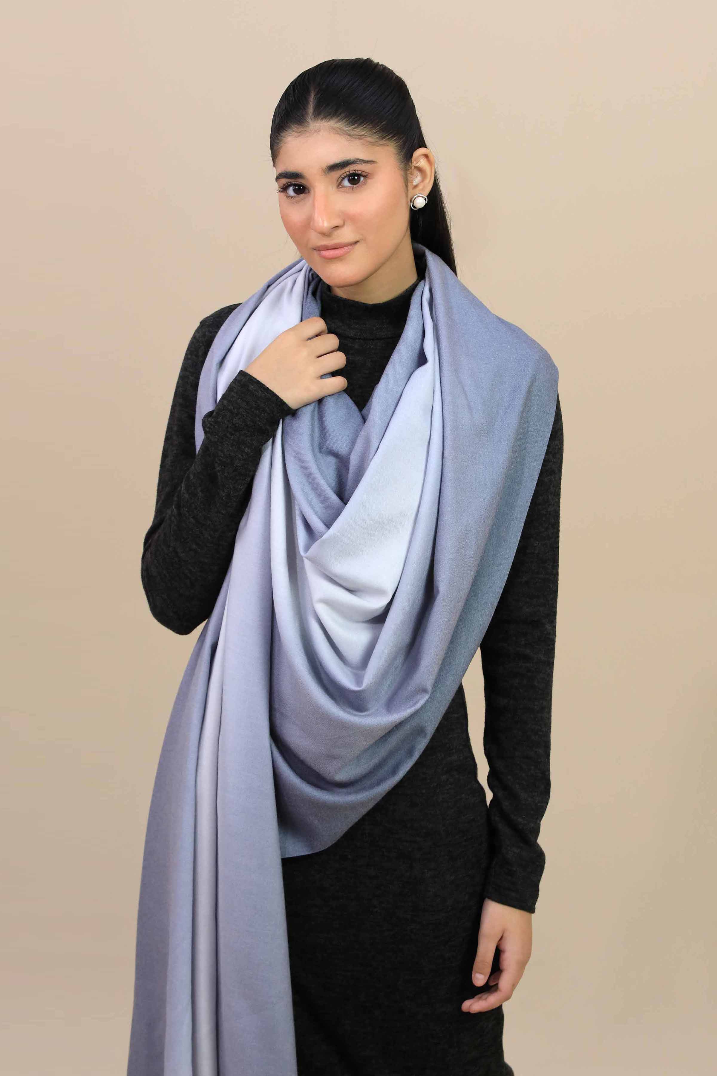 Nishat Linen UAE - Grey White Women Shawl-446132112