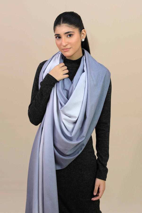 Grey White Women Shawl-446132112
