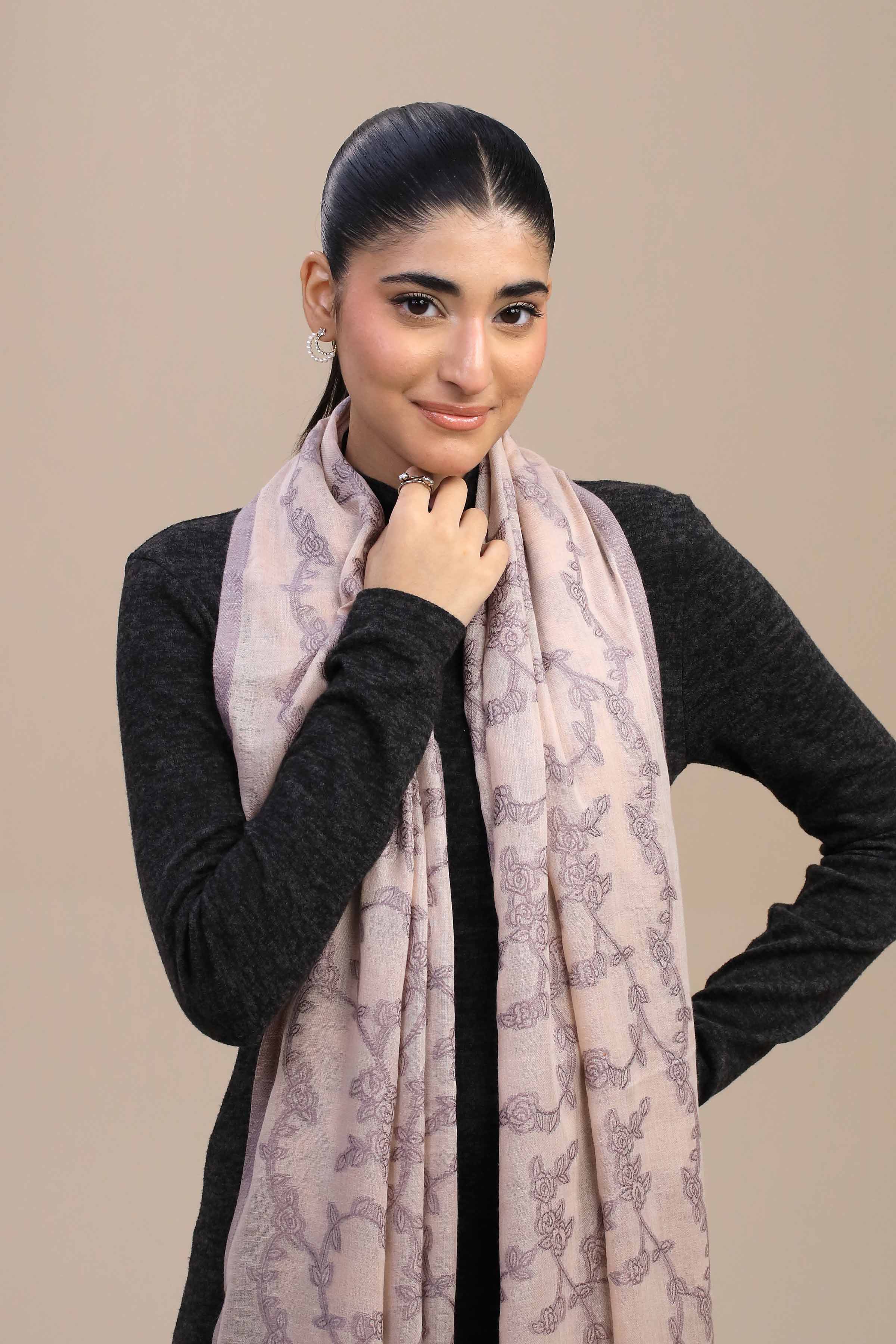 Nishat Linen UAE - Light Pink Women Shawl - 443972114