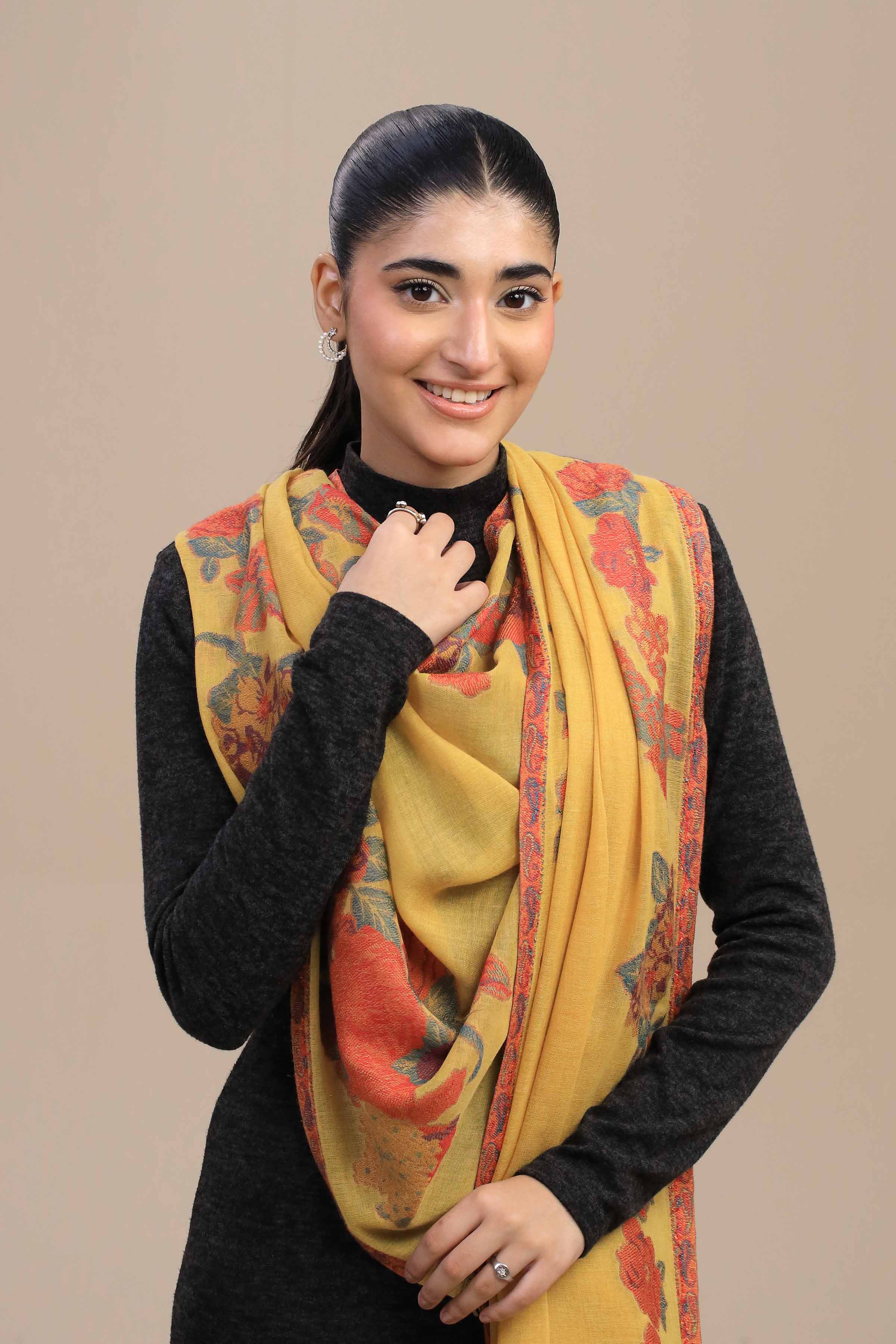 Nishat Linen UAE - Yellow Women Shawl - 443982102